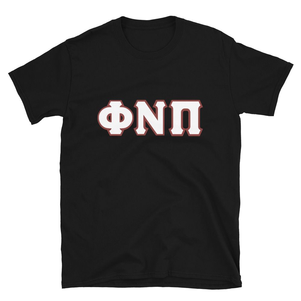 PHI NU PI Double Letter Short-Sleeve T-Shirt
