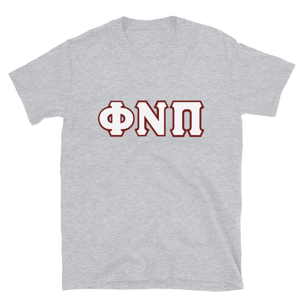PHI NU PI Double Letter Short-Sleeve T-Shirt