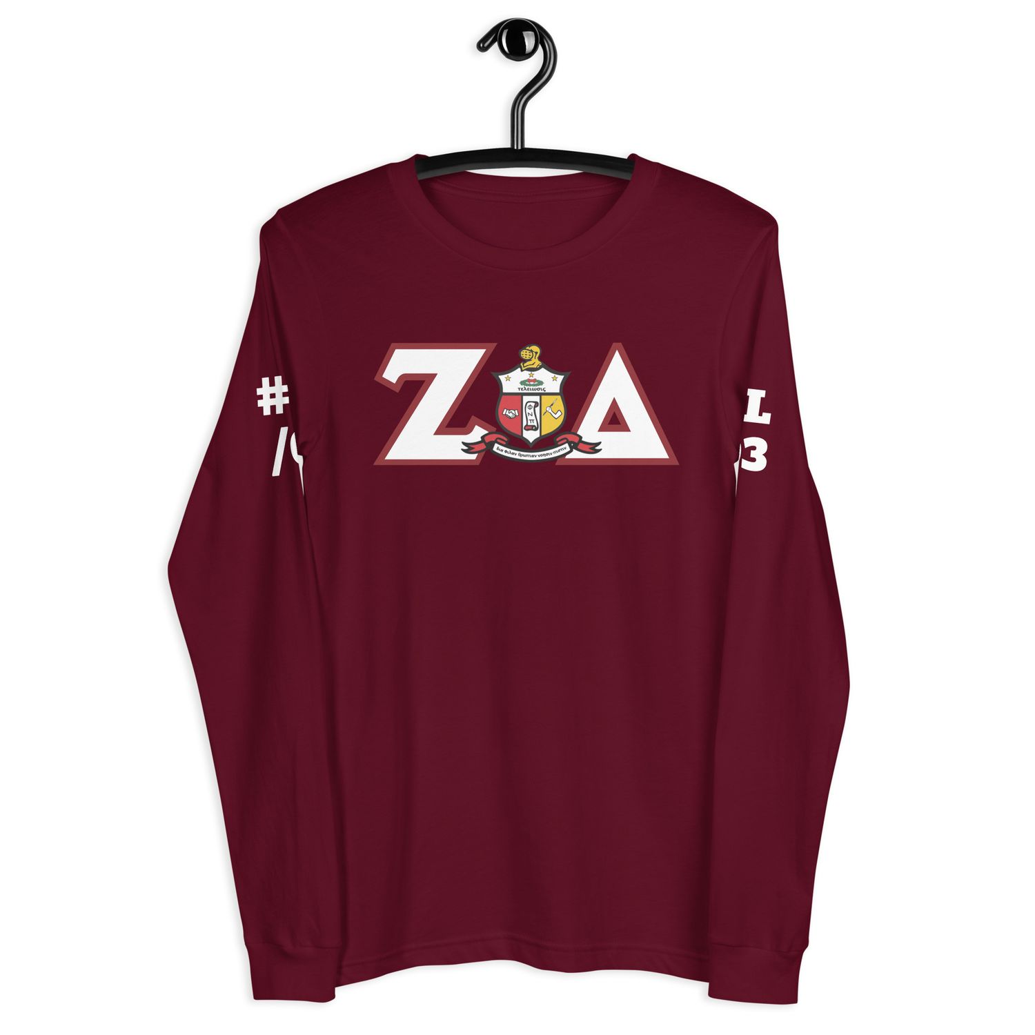 Customized Chapter w/Shield Long Sleeve Tee Plus Year &amp; Line Number
