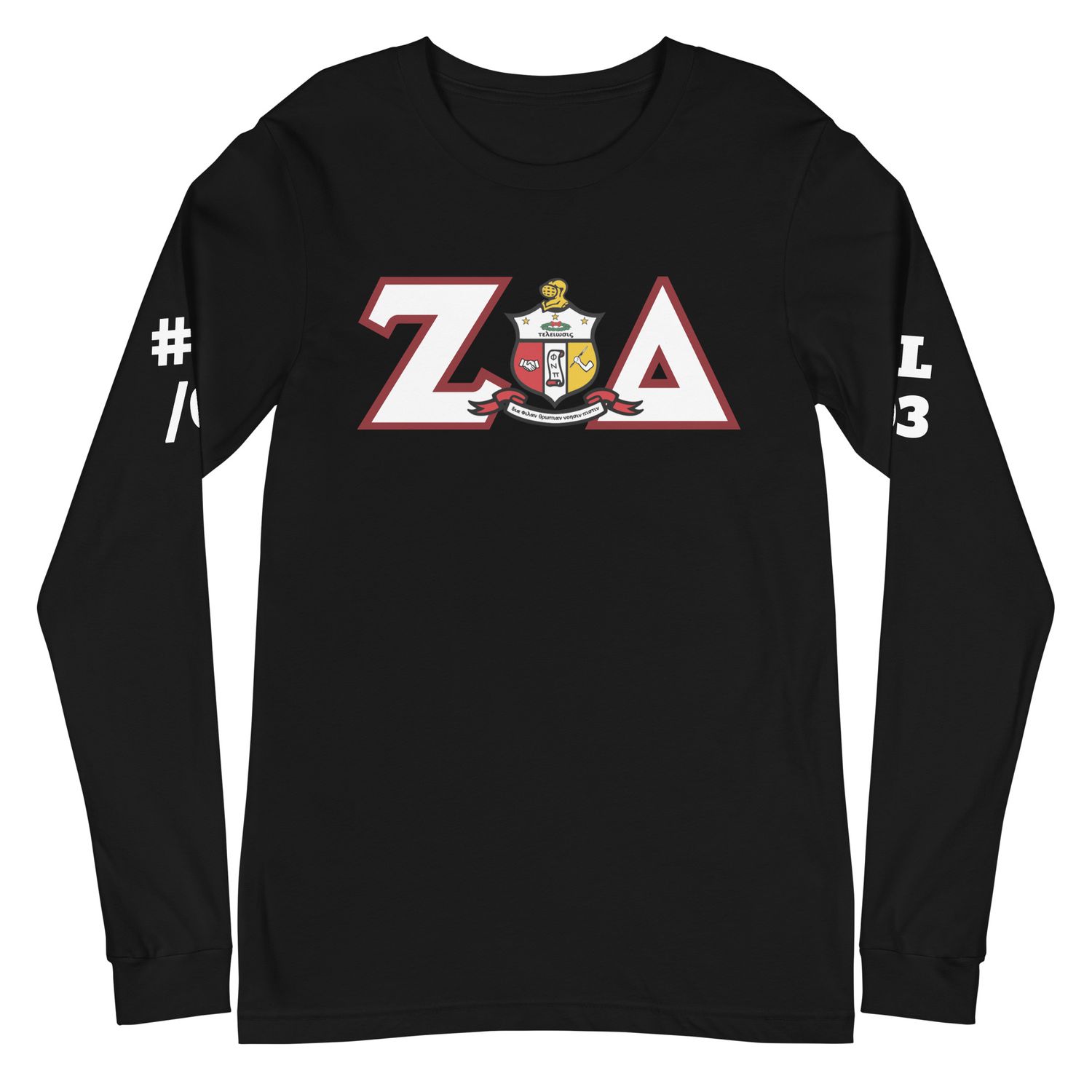 Customized Chapter w/Shield Long Sleeve Tee Plus Year &amp; Line Number