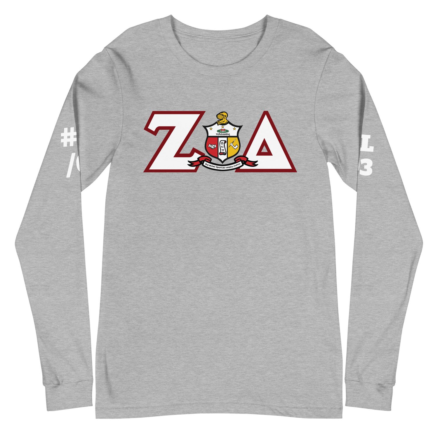 Customized Chapter w/Shield Long Sleeve Tee Plus Year &amp; Line Number