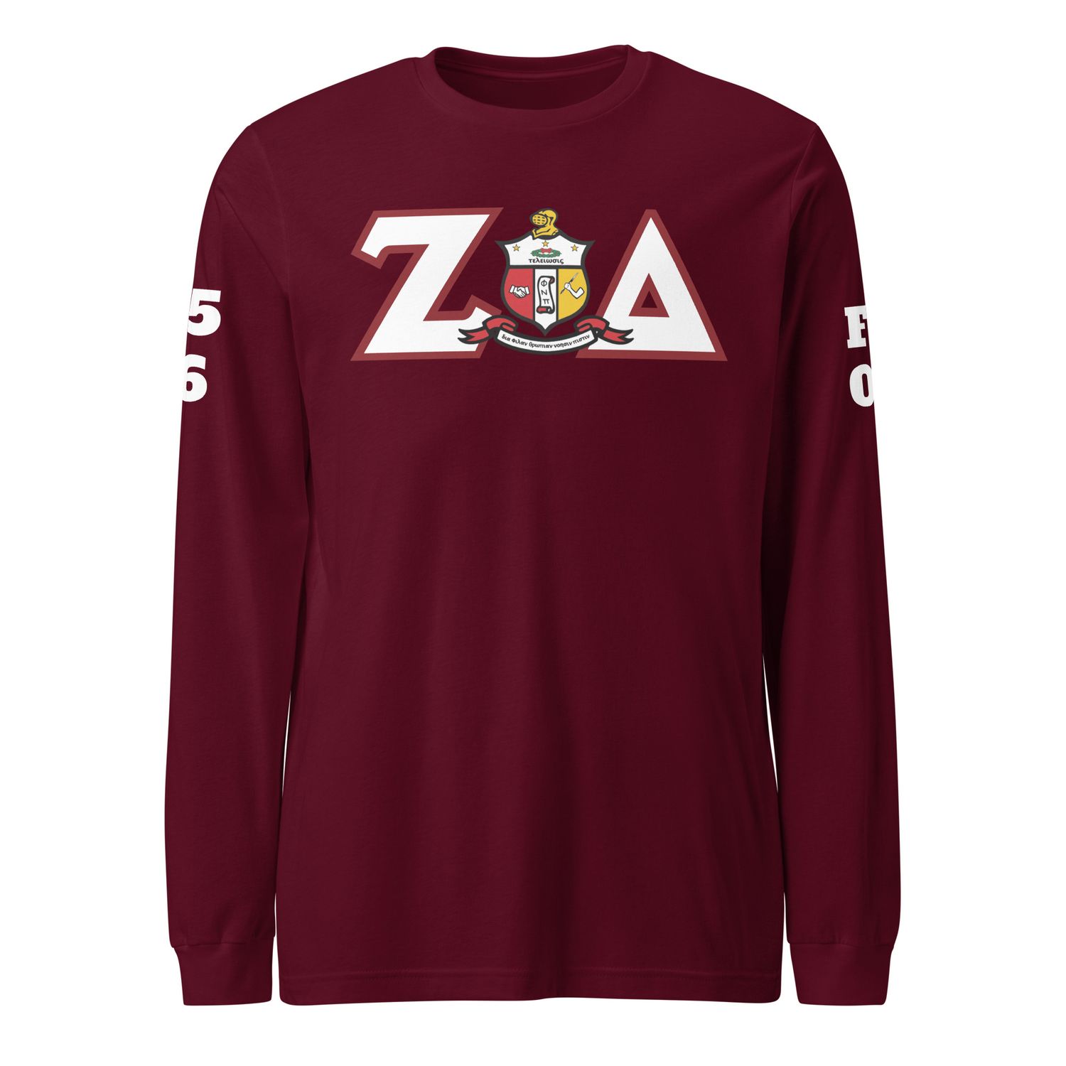 Customized Chapter w/Shield Long Sleeve Tee Plus Year &amp; Line Number