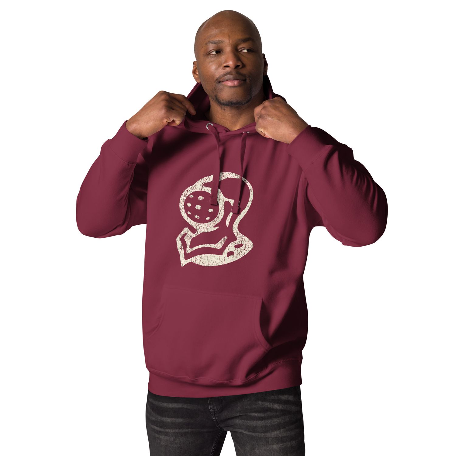 Vintage Knight Head From Shield Hoodie