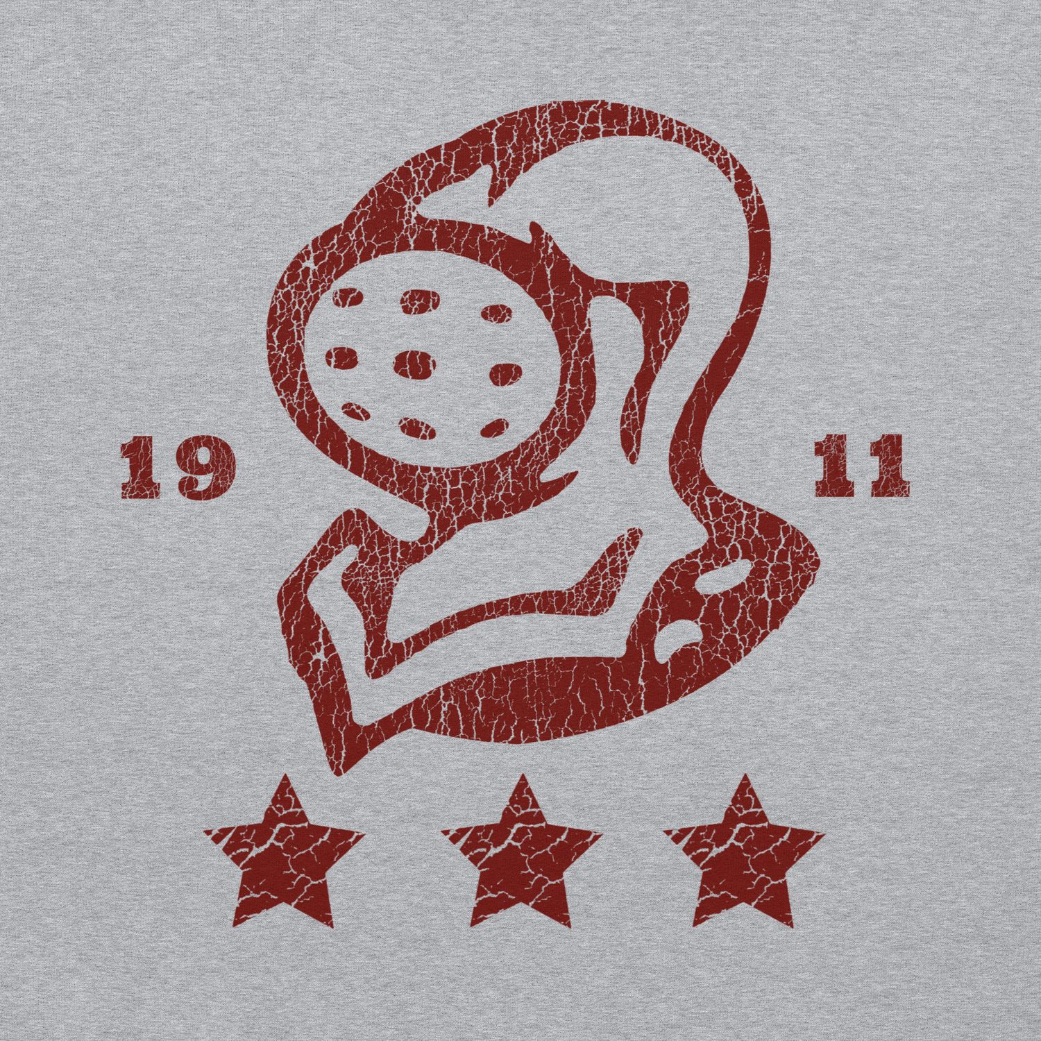 Red Vintage Knight Head With Stars Hoodie