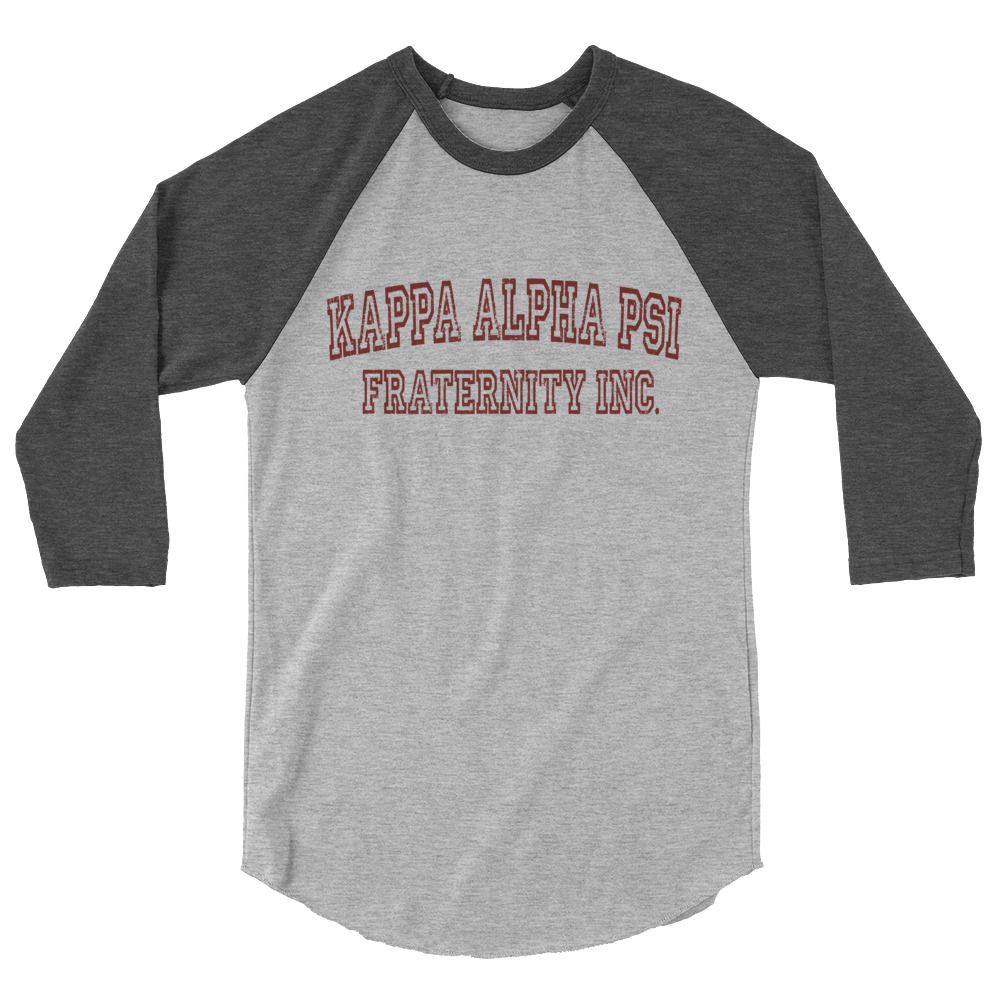 Kappa Alpha Psi Fraternity Inc. 3/4 sleeve raglan shirt