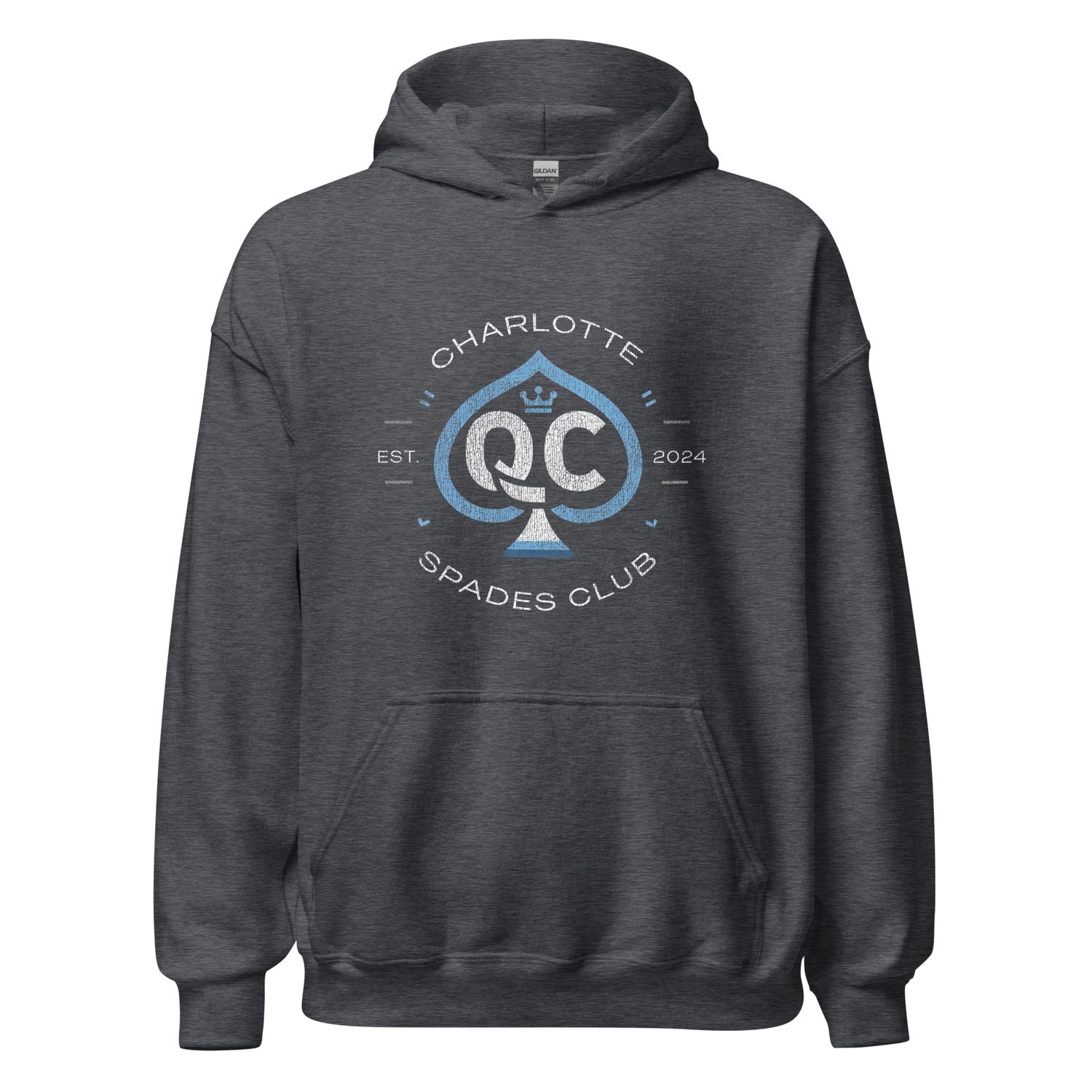 Logo no.1 (Distressed Style) Charlotte Spades Club Unisex Hoodie