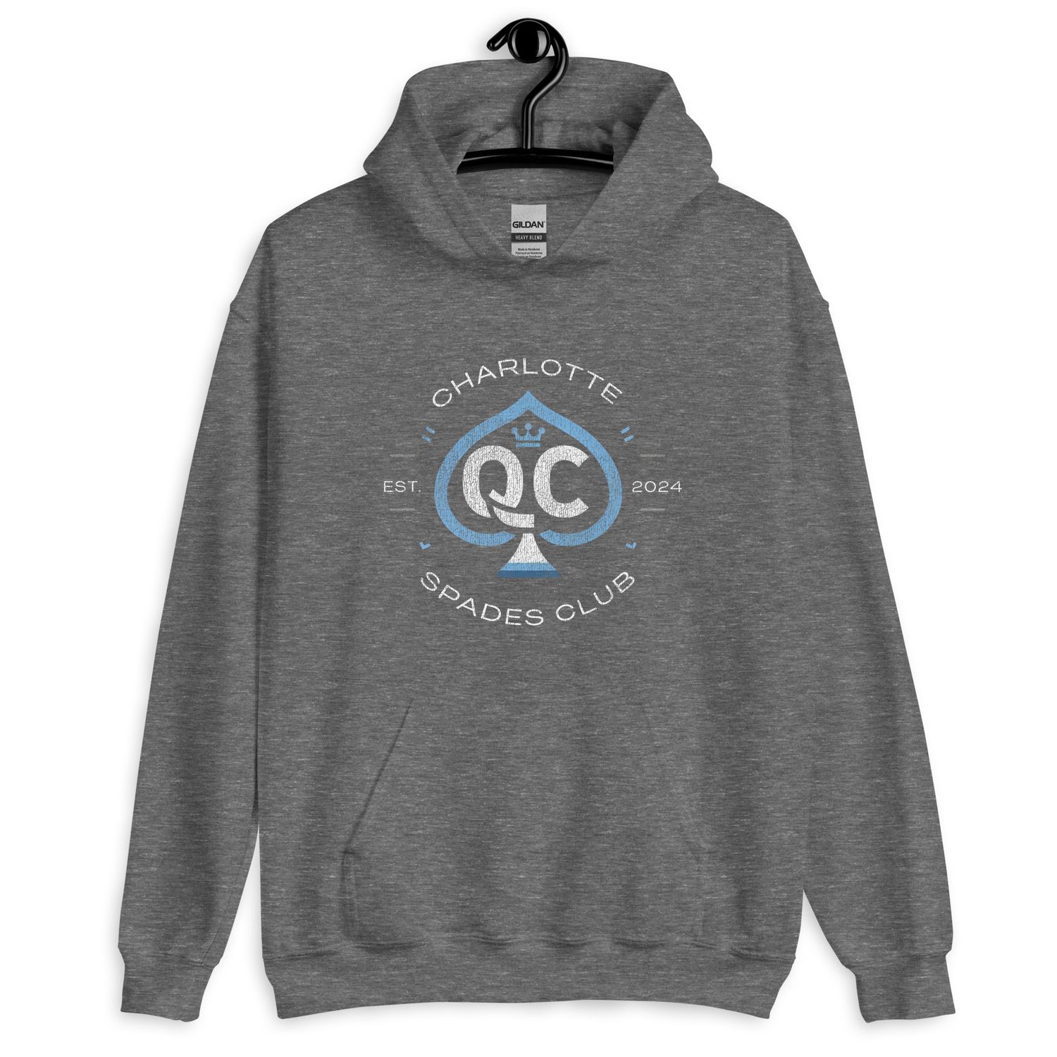 Logo no.1 (Distressed Style) Charlotte Spades Club Unisex Hoodie