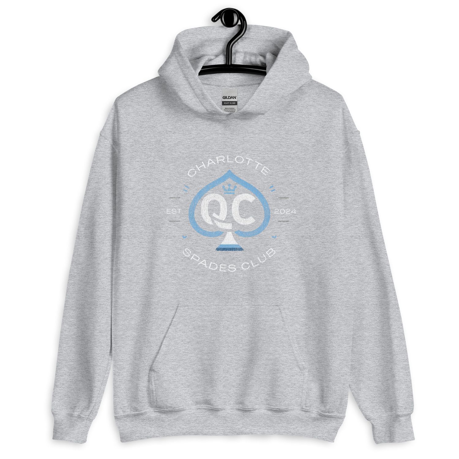 Logo no.1 (Distressed Style) Charlotte Spades Club Unisex Hoodie