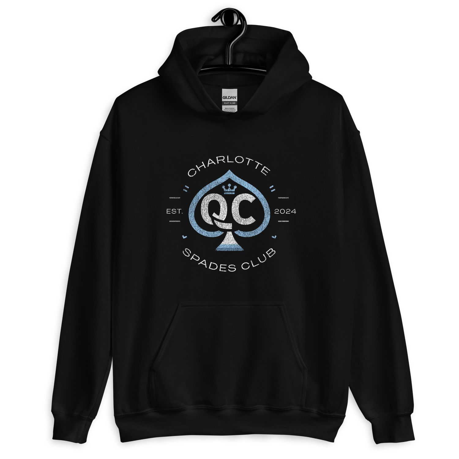 Logo no.1 (Distressed Style) Charlotte Spades Club Unisex Hoodie