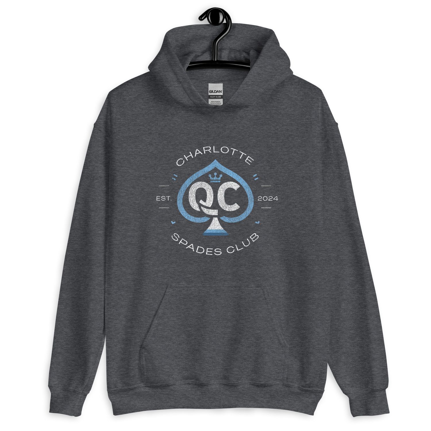 Logo no.1 (Distressed Style) Charlotte Spades Club Unisex Hoodie
