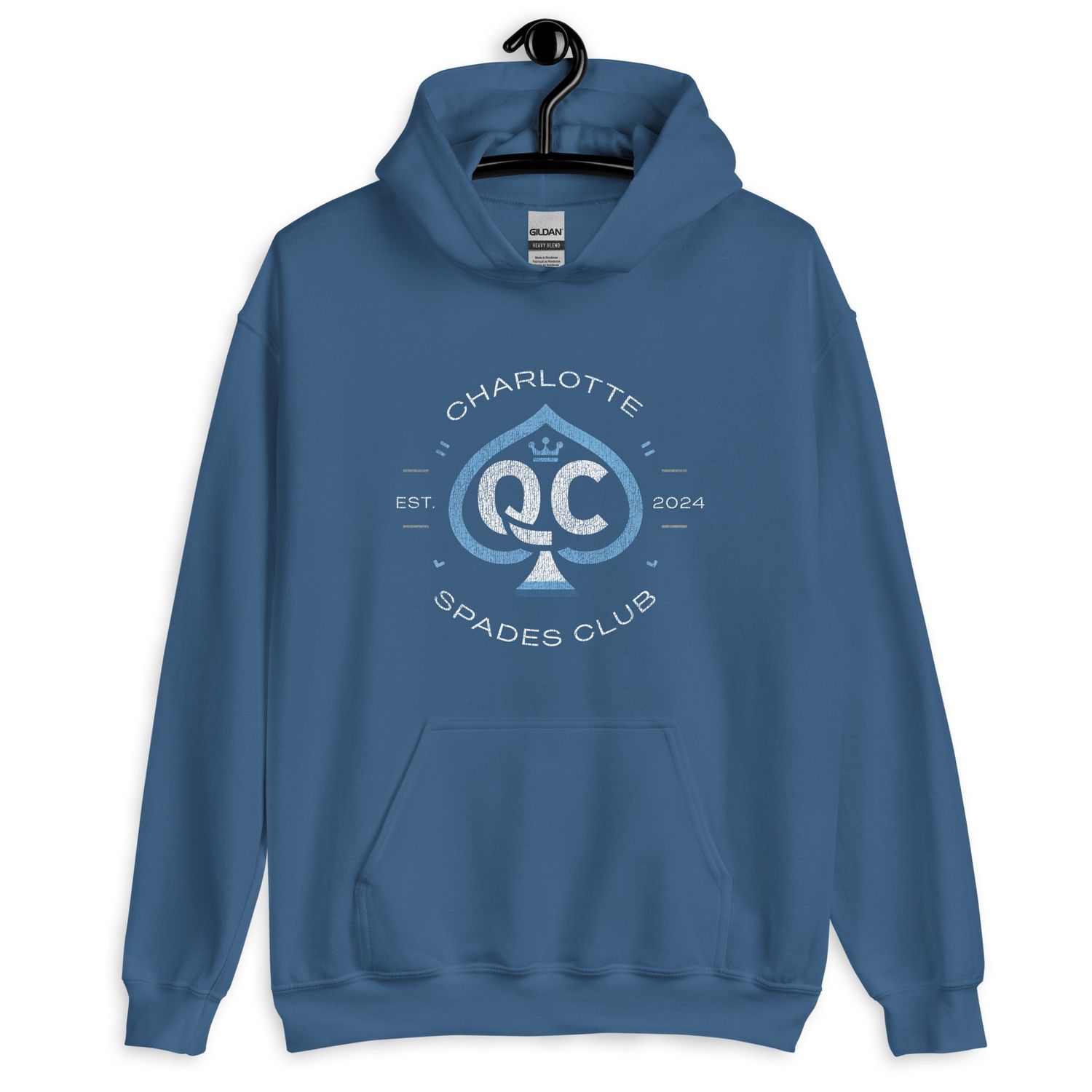 Logo no.1 (Distressed Style) Charlotte Spades Club Unisex Hoodie