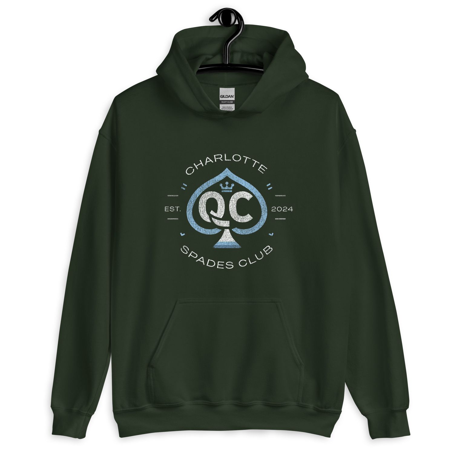 Logo no.1 (Distressed Style) Charlotte Spades Club Unisex Hoodie