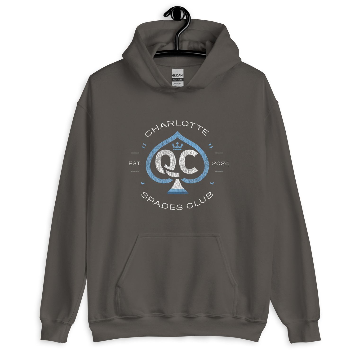 Logo no.1 (Distressed Style) Charlotte Spades Club Unisex Hoodie