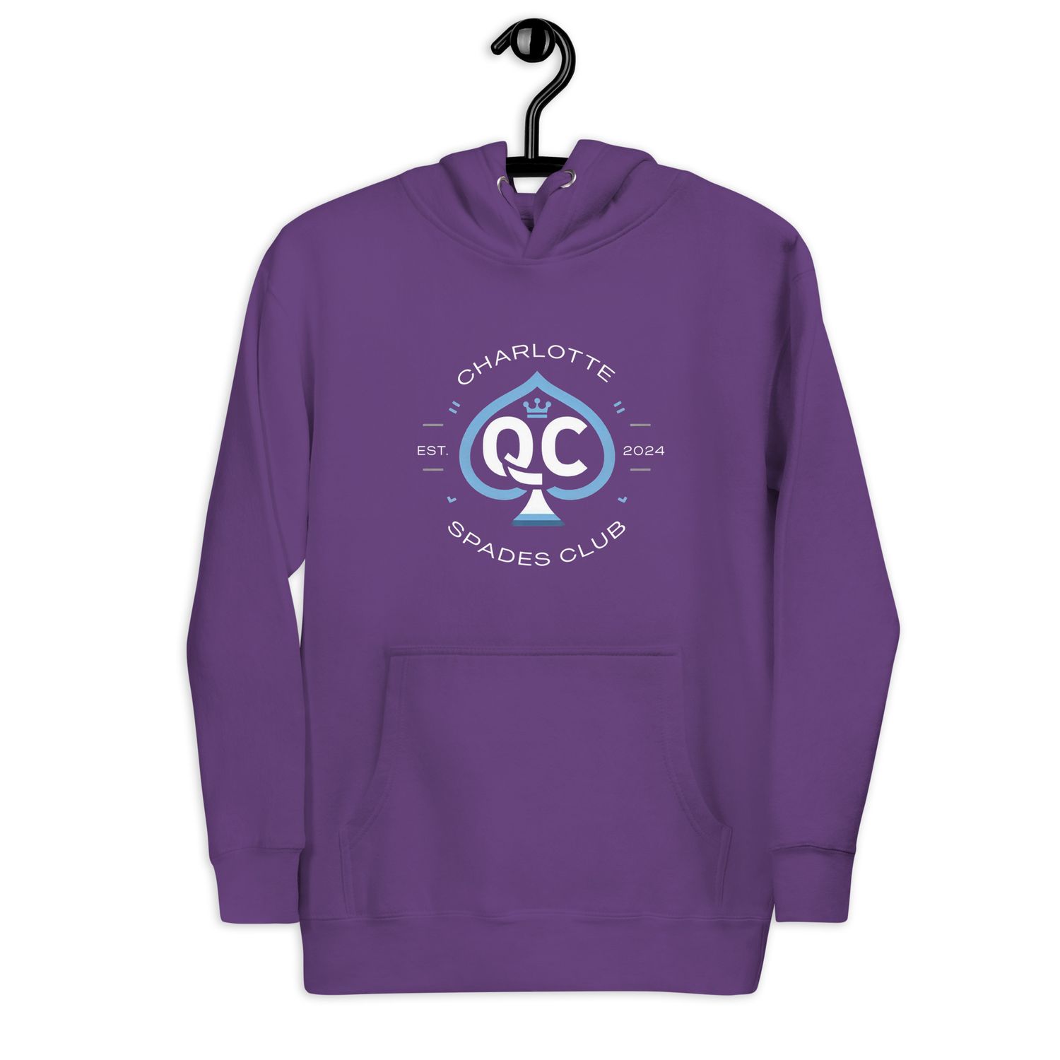 Logo no.1 (Non Distressed Style) Charlotte Spades Club Unisex Hoodie