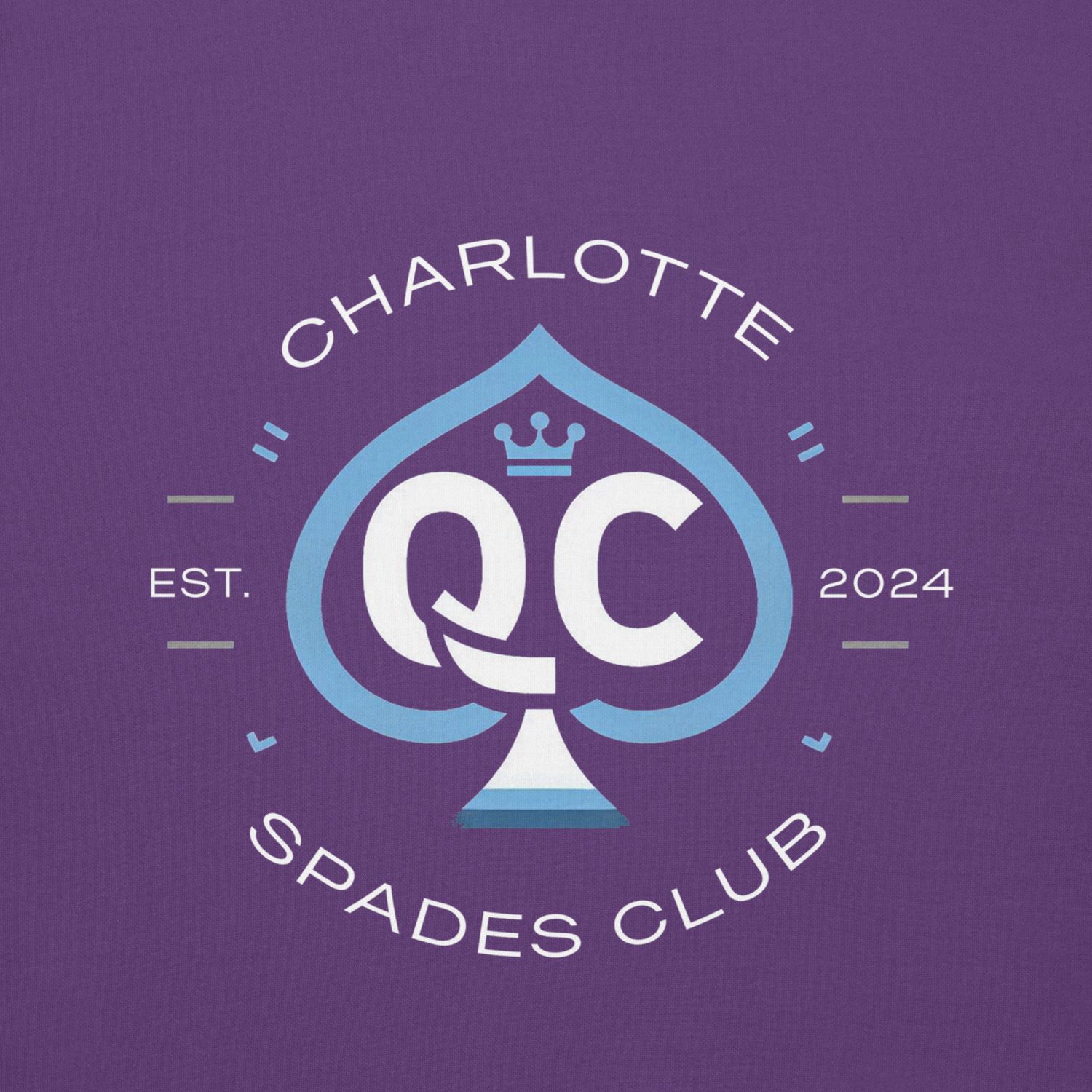 Logo no.1 (Non Distressed Style) Charlotte Spades Club Unisex Hoodie