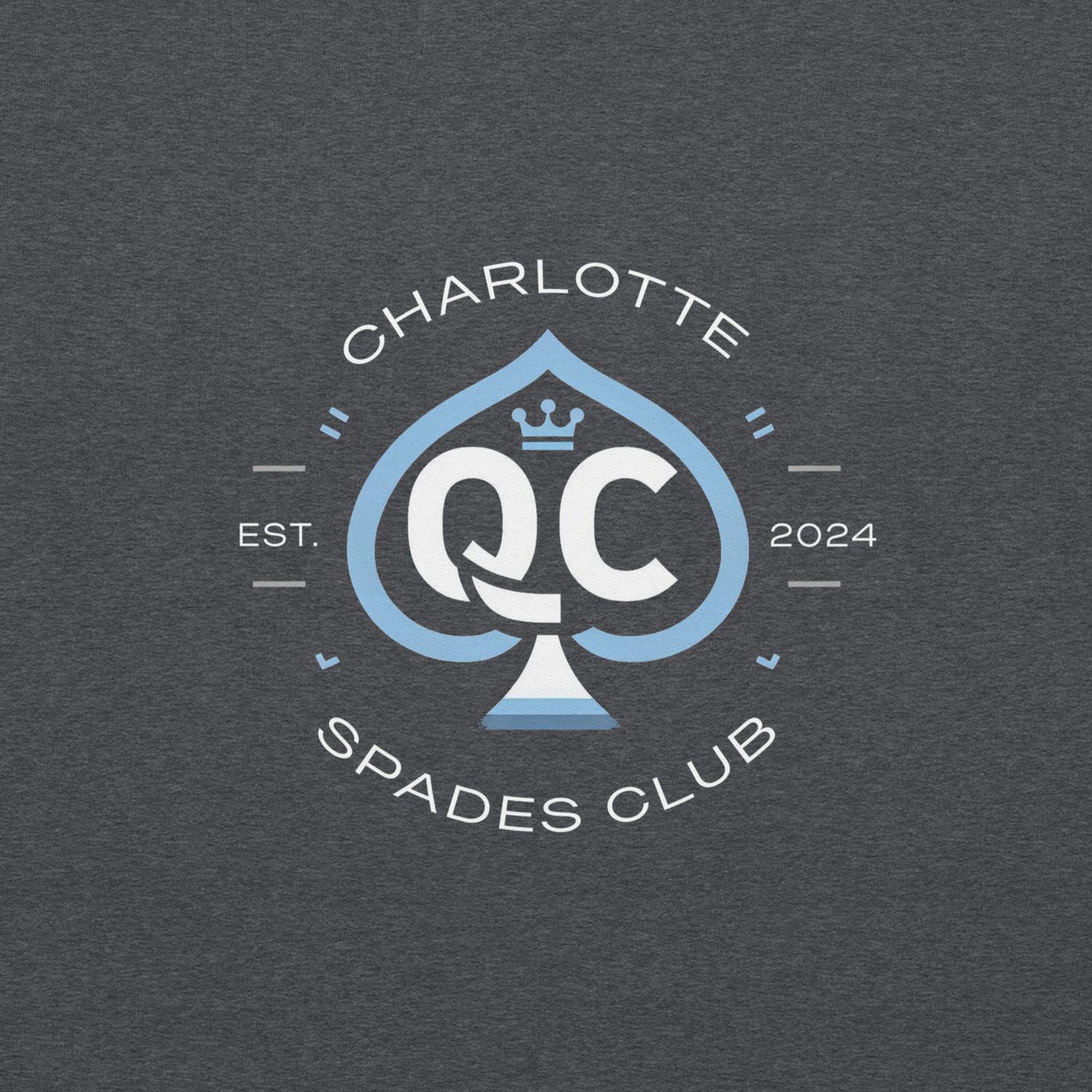 Logo no.1 (Non Distressed Style) Charlotte Spades Club Unisex Sweatshirt