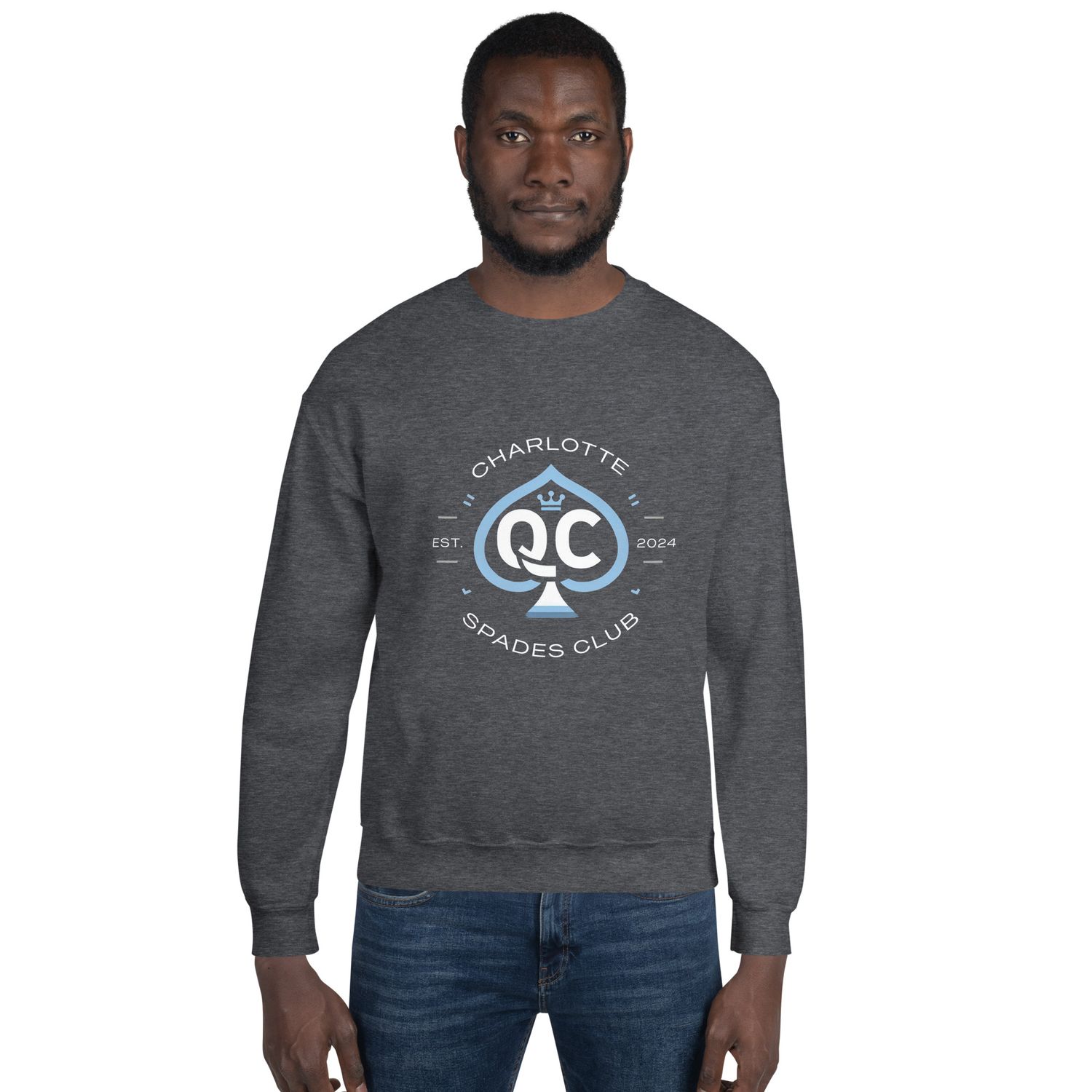 Logo no.1 (Non Distressed Style) Charlotte Spades Club Unisex Sweatshirt