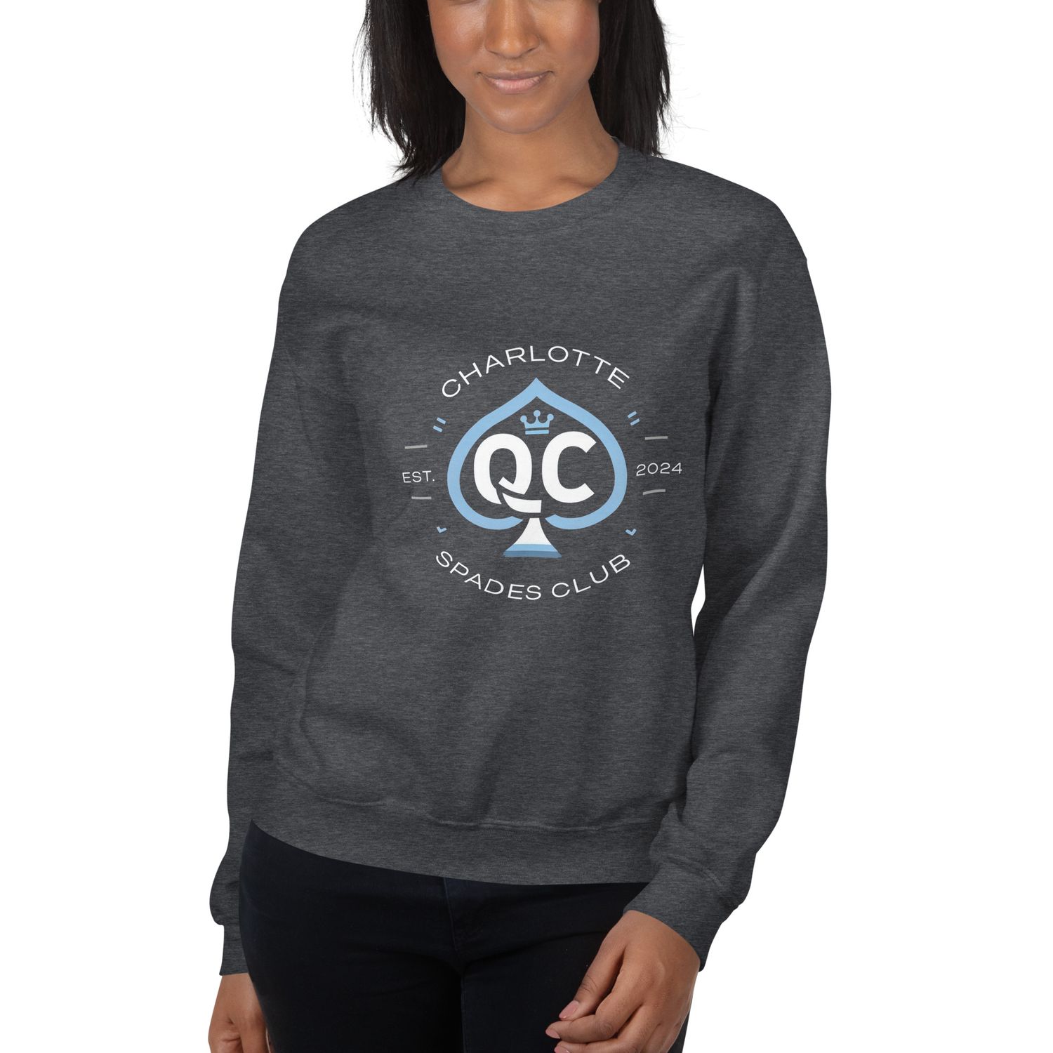 Logo no.1 (Non Distressed Style) Charlotte Spades Club Unisex Sweatshirt