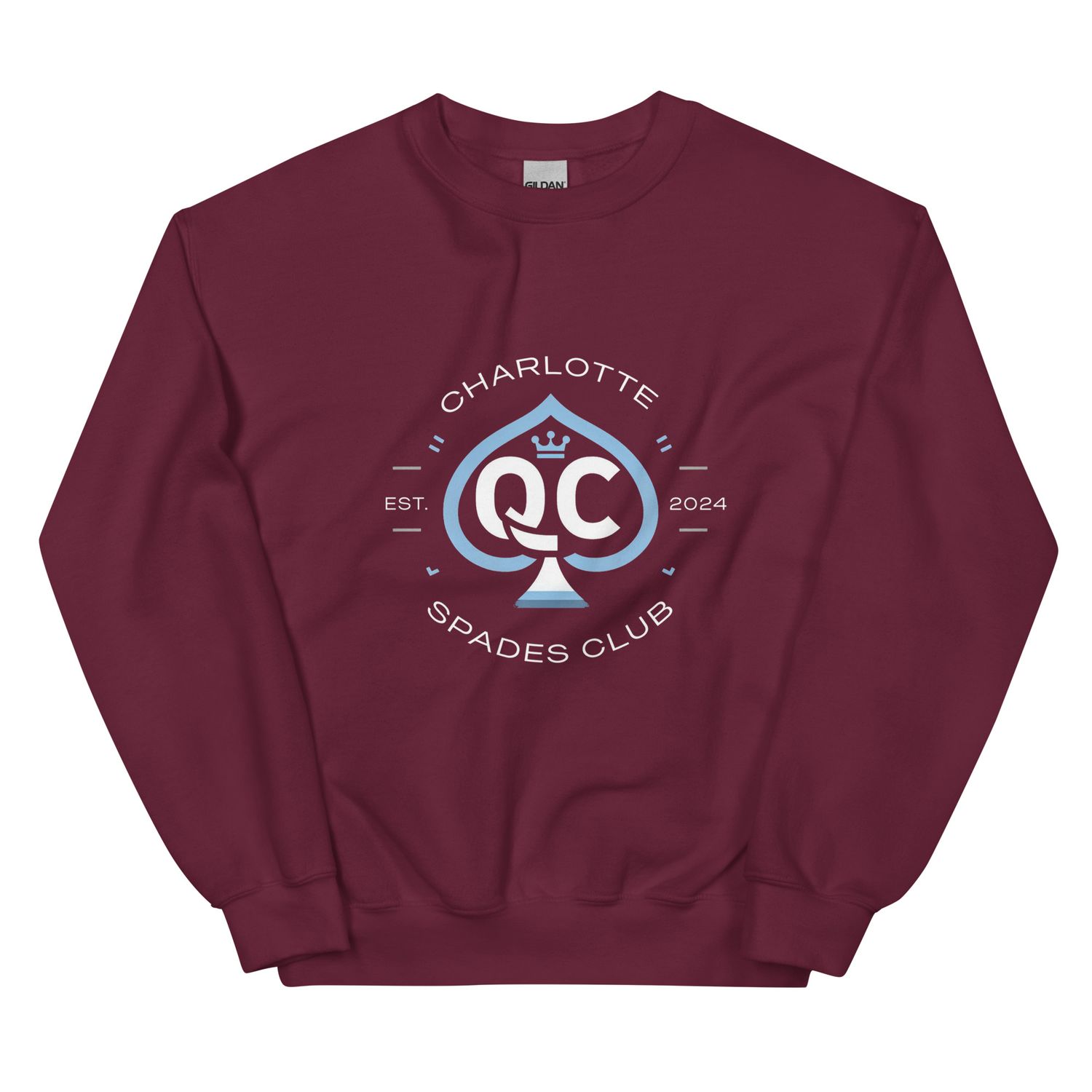 Logo no.1 (Non Distressed Style) Charlotte Spades Club Unisex Sweatshirt