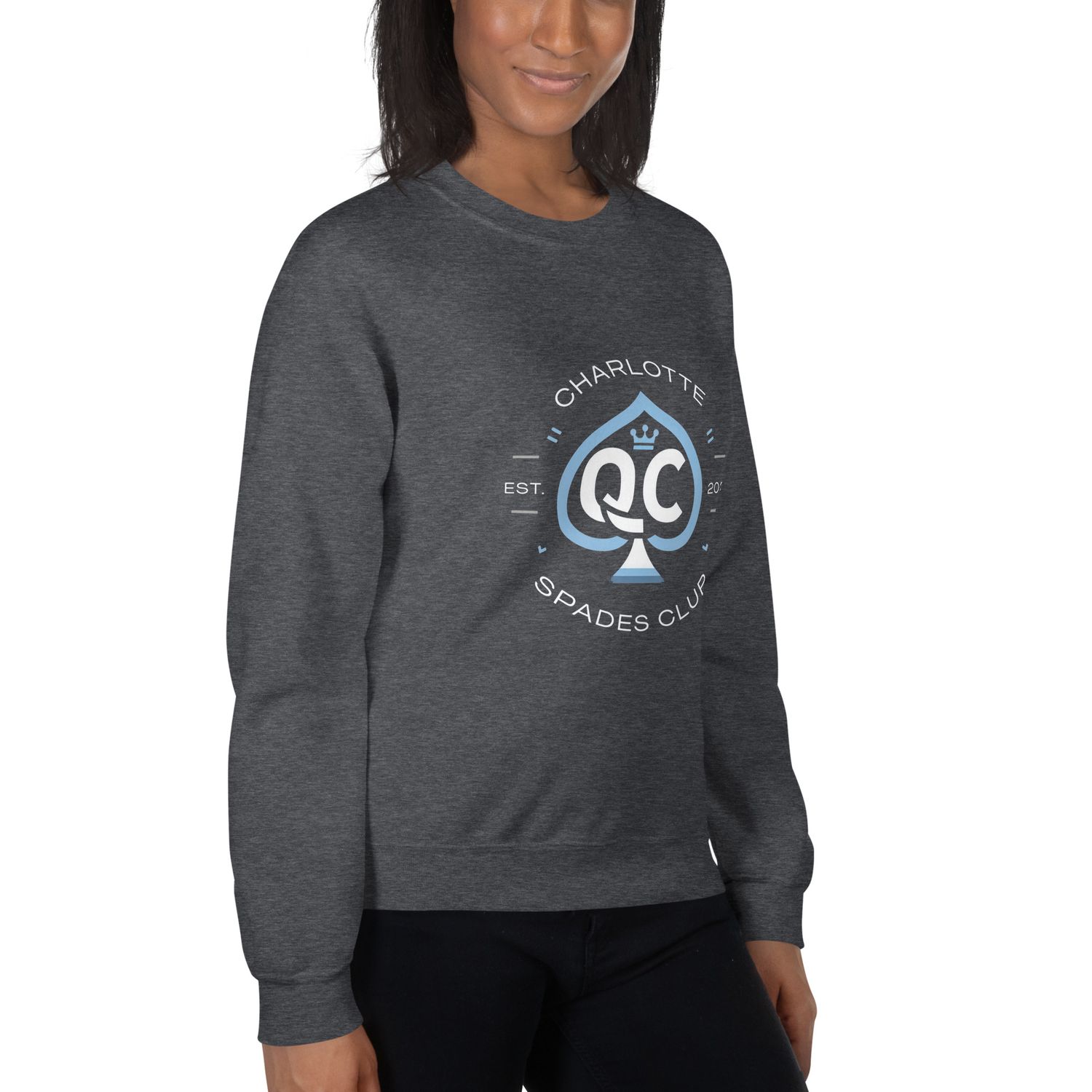 Logo no.1 (Non Distressed Style) Charlotte Spades Club Unisex Sweatshirt