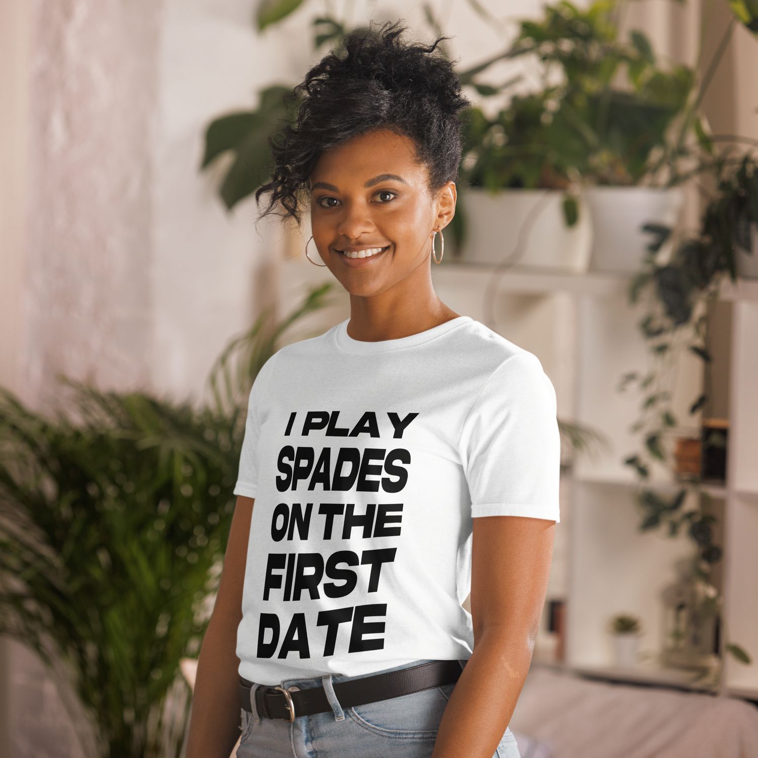 Spades On First Date (Black Font) Unisex T-Shirt