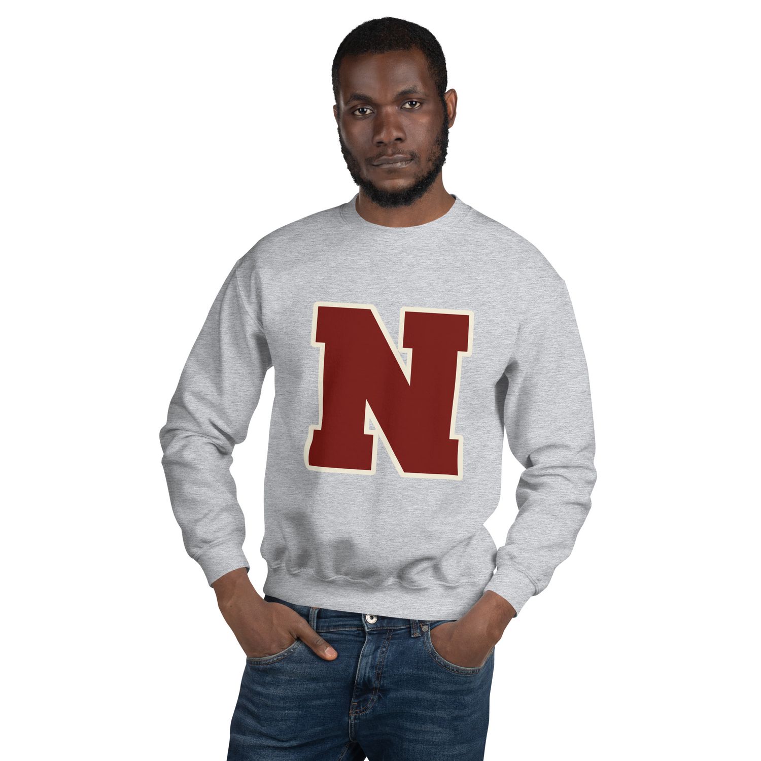 Large Letter N w/ Stroke Sweatshirt