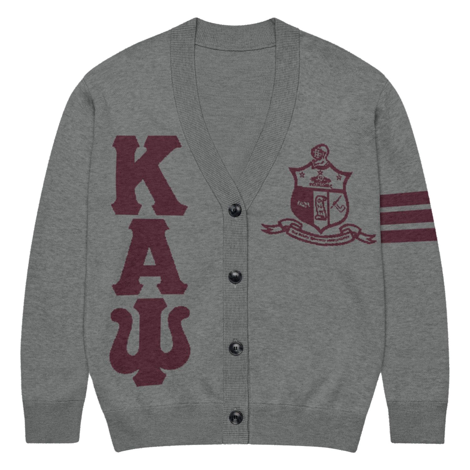 KAPsi w/ Shield Dark Grey Knitted cardigan