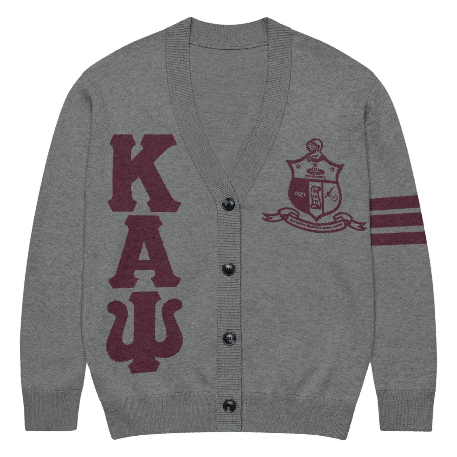 KAPsi w/ Shield Dark Grey Knitted cardigan
