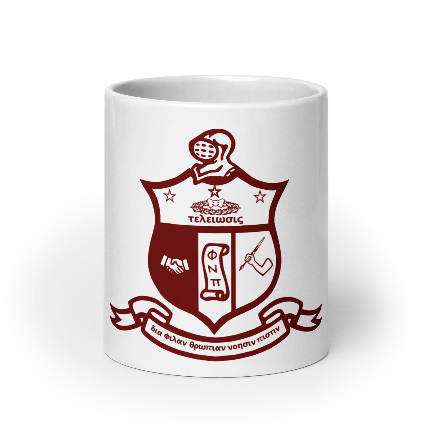 Red Kappa Shield White Glossy Mug