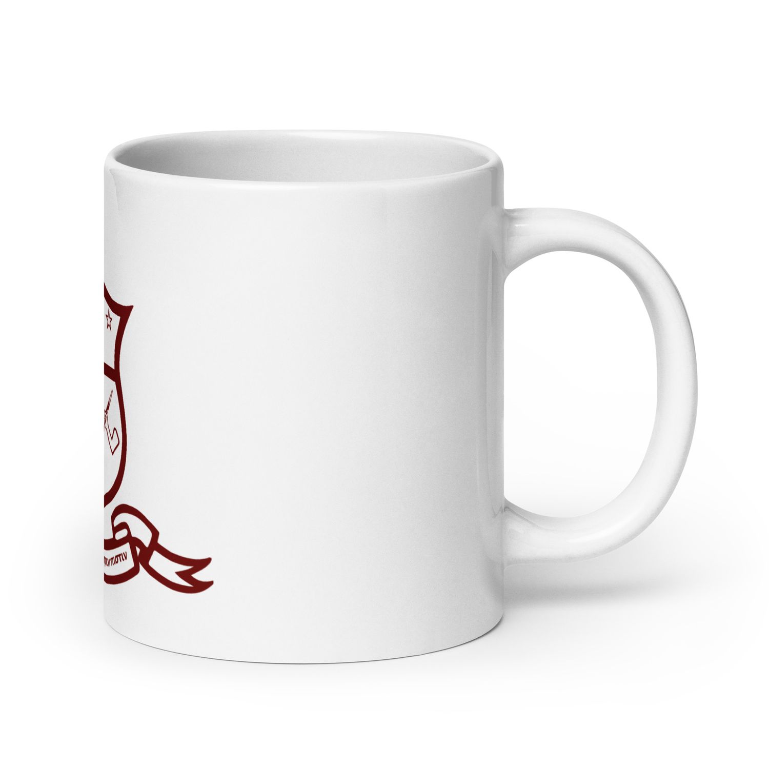 Red Kappa Shield White Glossy Mug