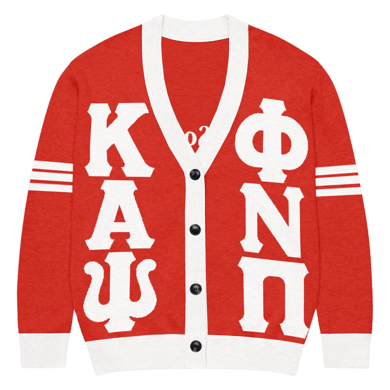 Red Krimson KAPsi PNP Arm Stripe Knitted cardigan