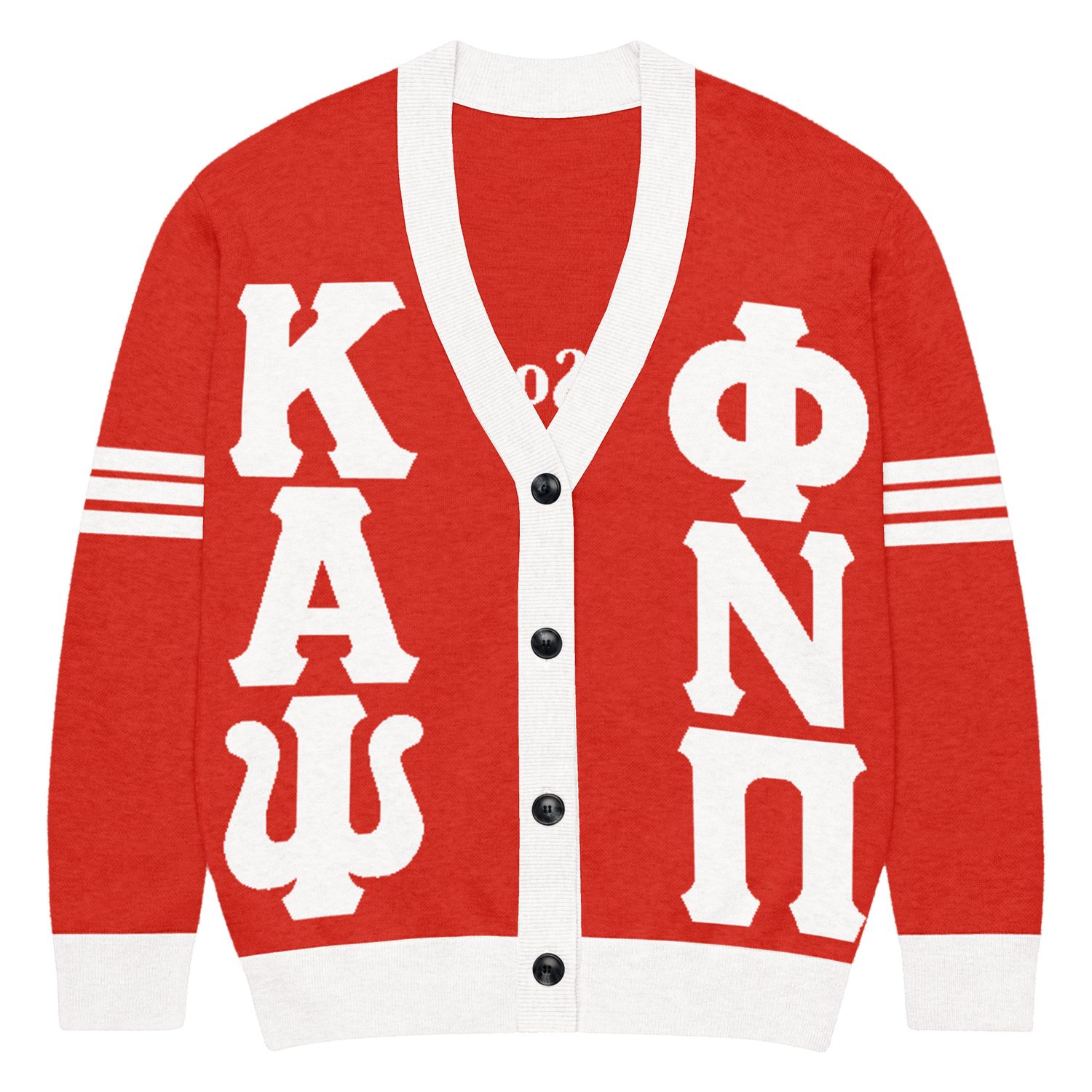 Red Krimson KAPsi PNP Arm Stripe Knitted cardigan