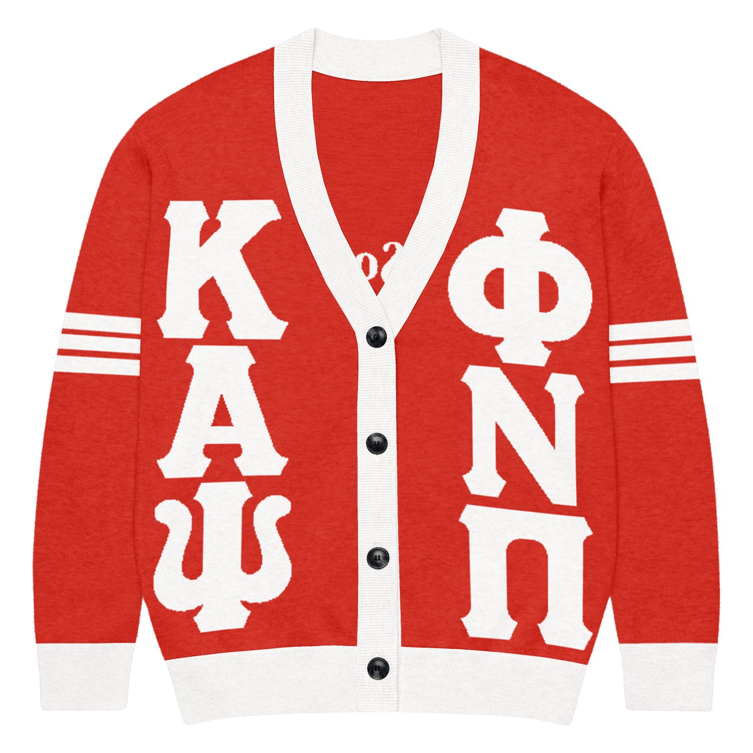 Red Krimson KAPsi PNP Arm Stripe Knitted cardigan