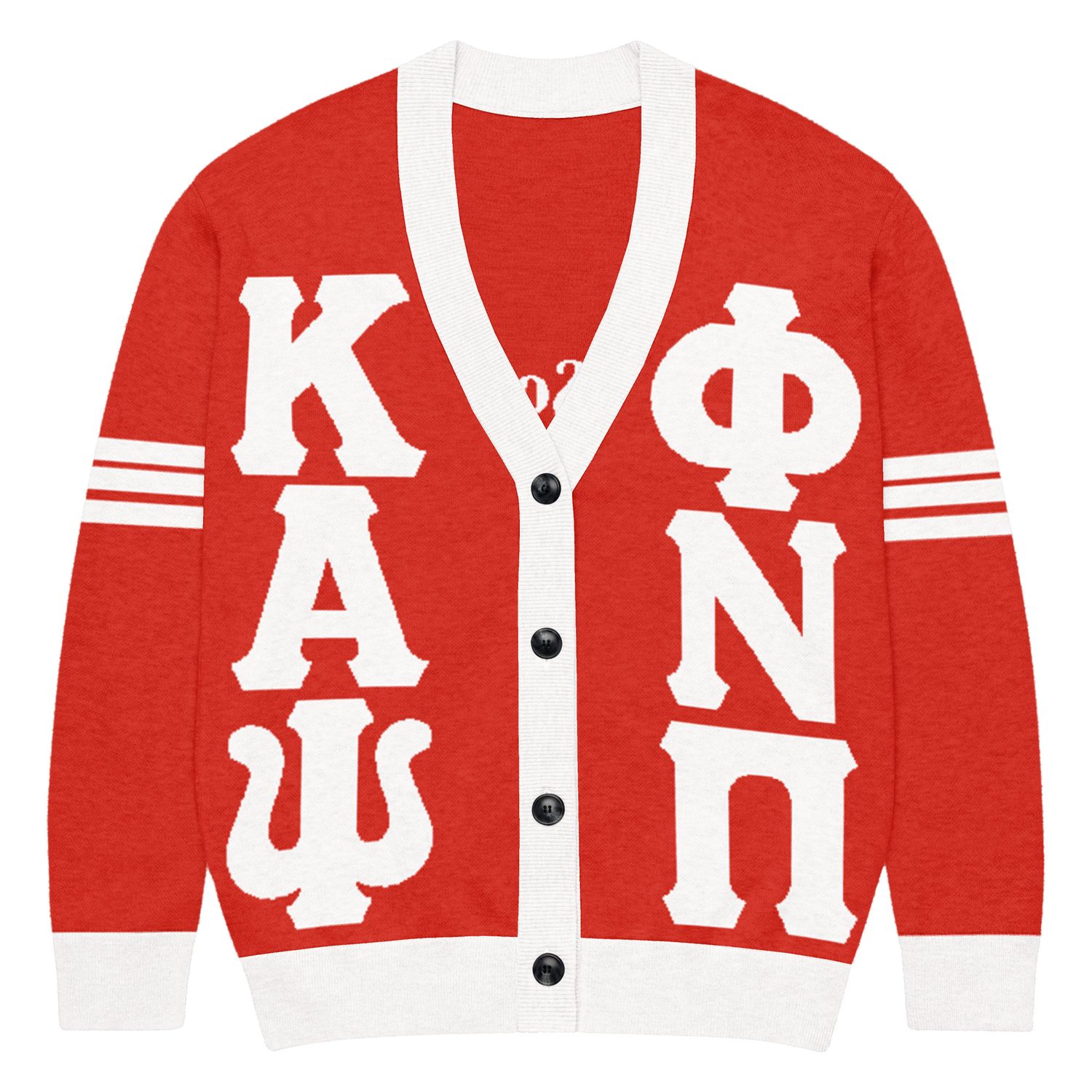 Red Krimson KAPsi PNP Arm Stripe Knitted cardigan