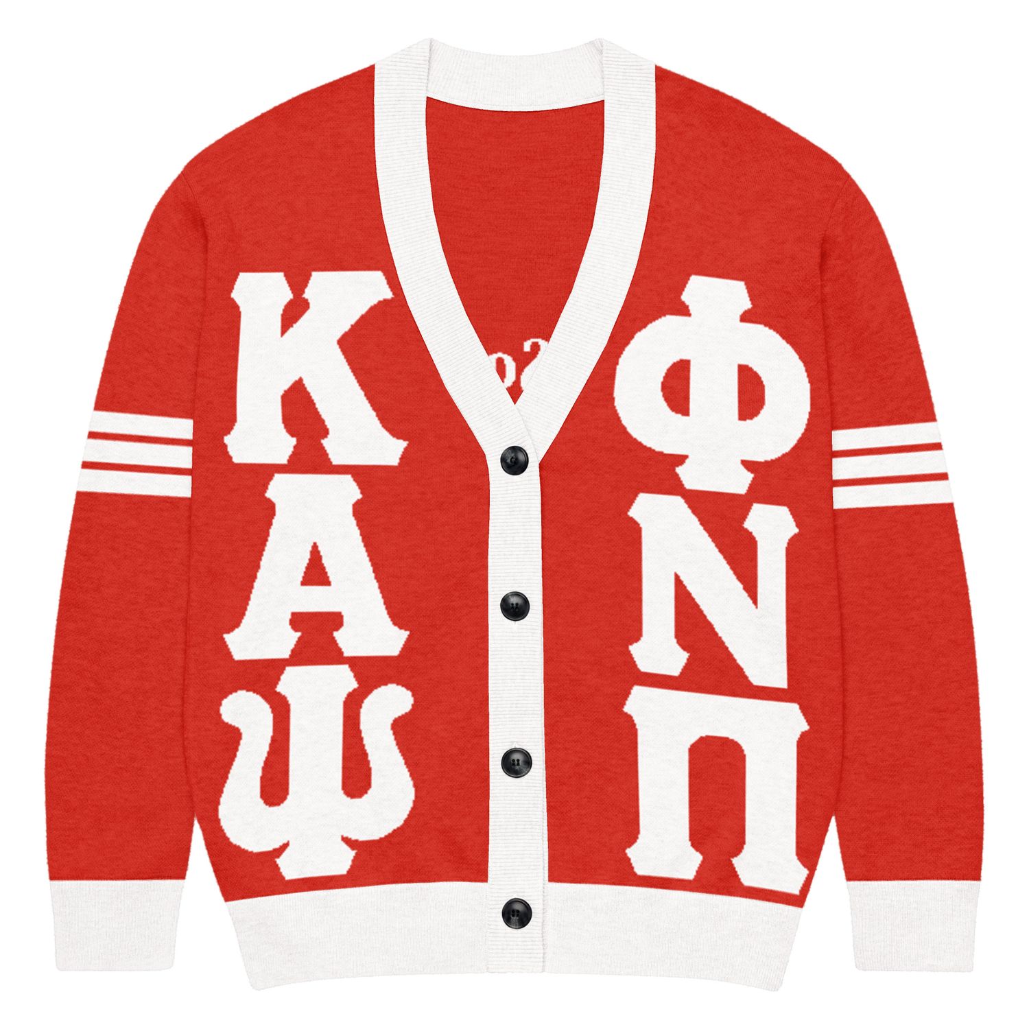 Red Krimson KAPsi PNP Arm Stripe Knitted cardigan