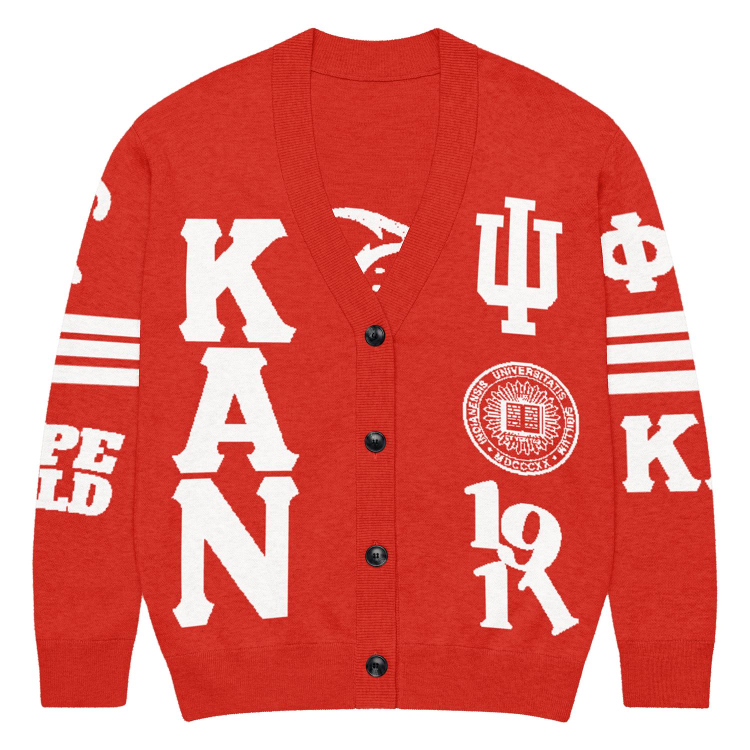 Red Klassic Nupe World Knitted Kardigan