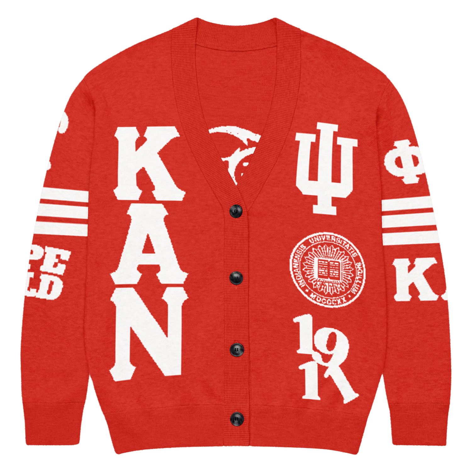 Red Klassic Nupe World Knitted Kardigan