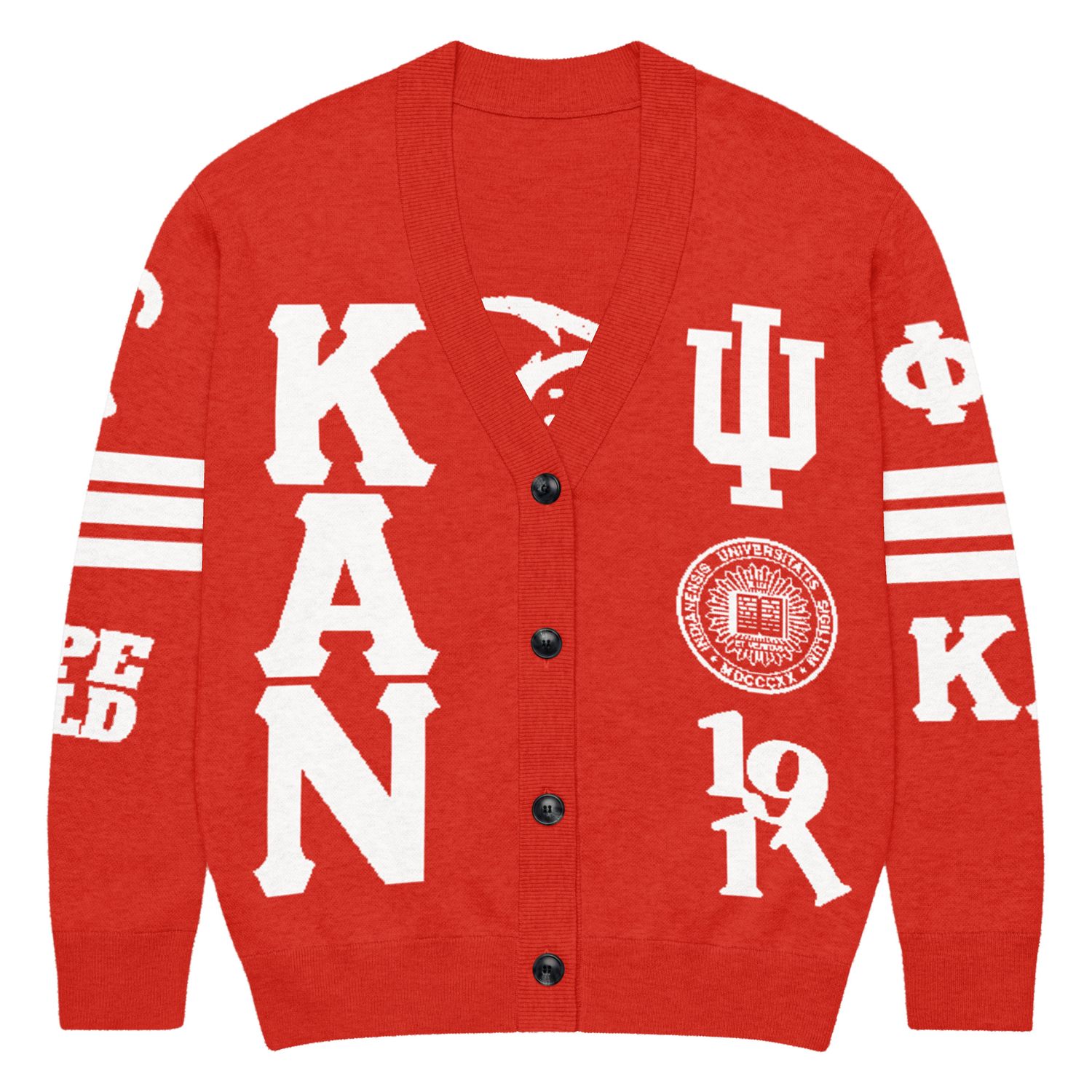 Red Klassic Nupe World Knitted Kardigan