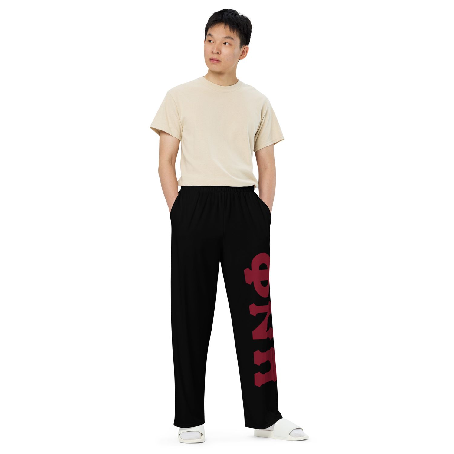 Phi Nu Pi Black wide-leg pants