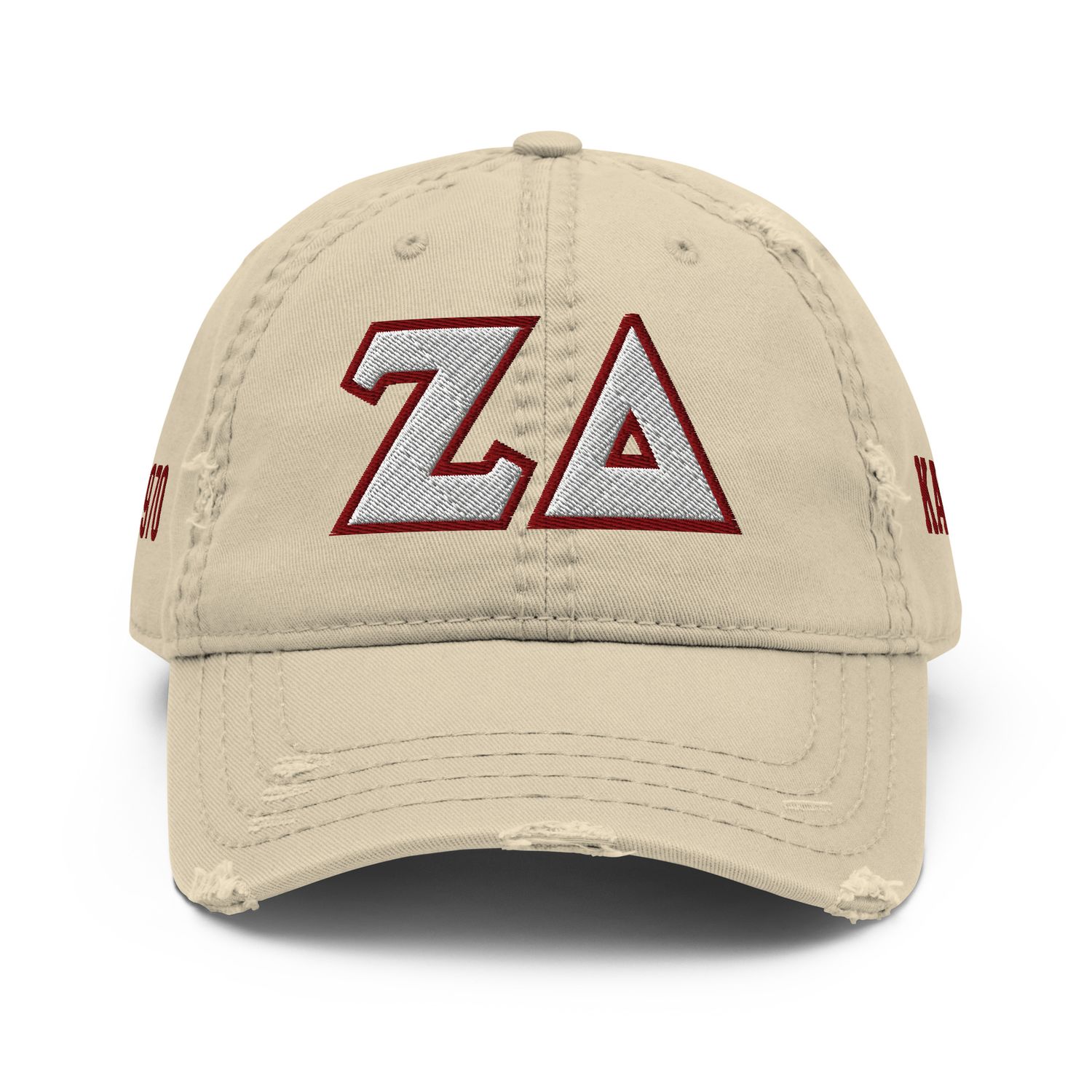 Zeta Delta Distressed Dad Hat