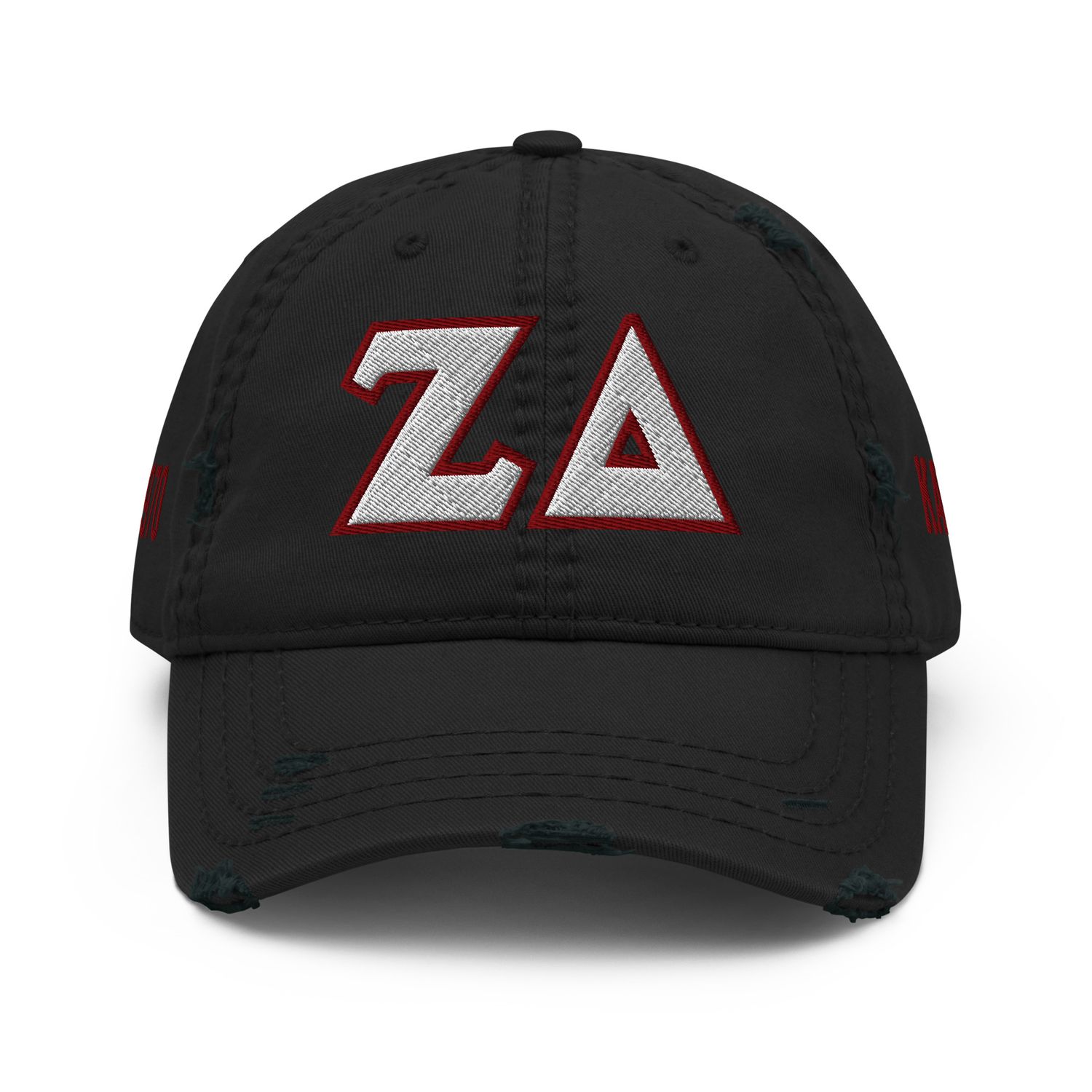 Zeta Delta Distressed Dad Hat