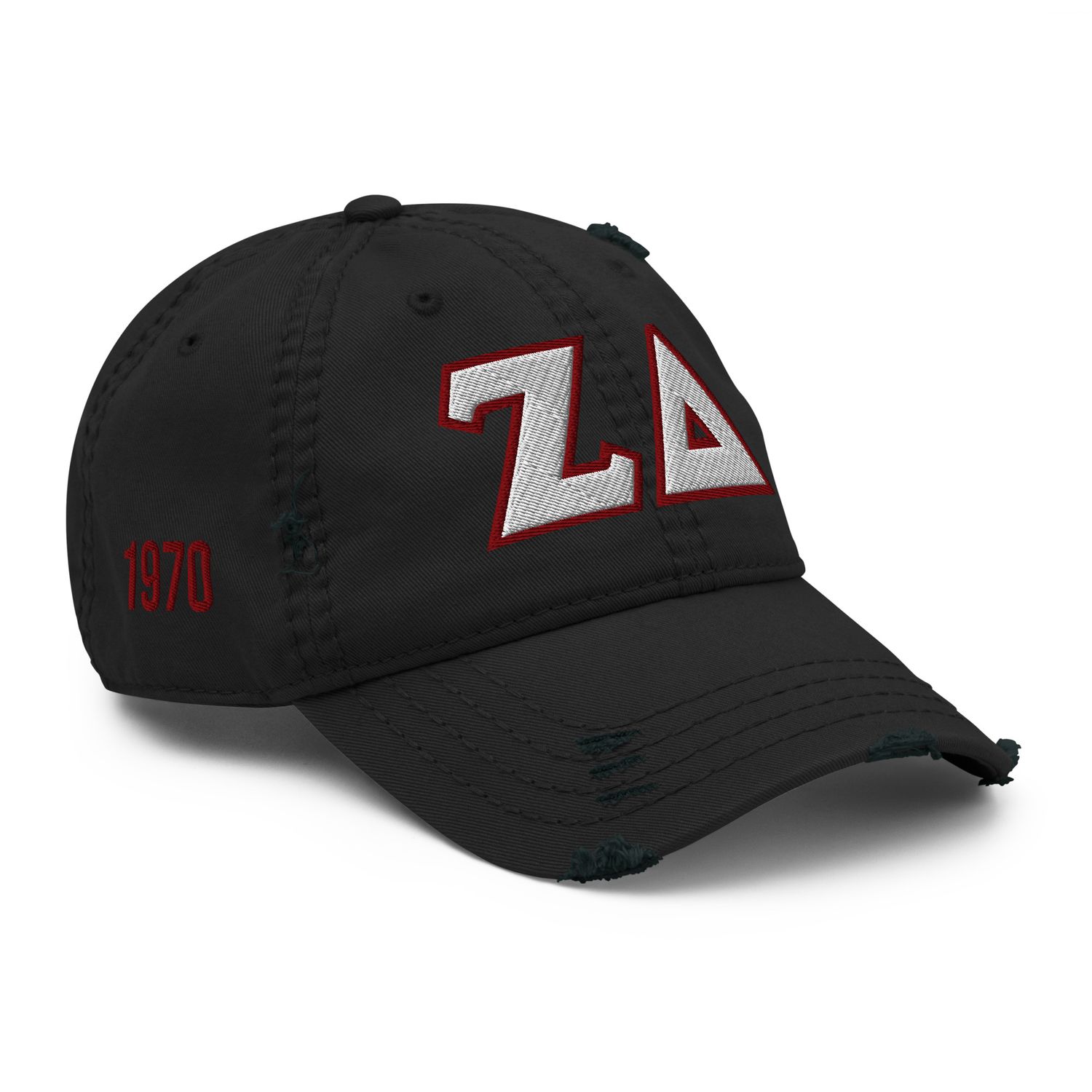 Zeta Delta Distressed Dad Hat