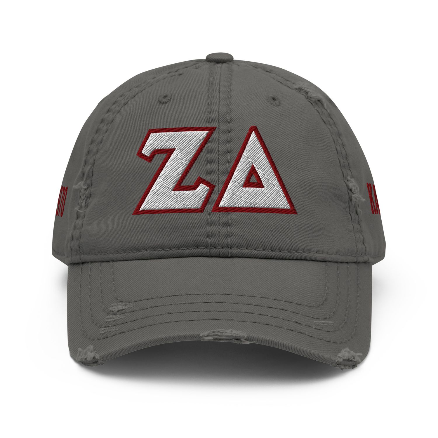 Zeta Delta Distressed Dad Hat