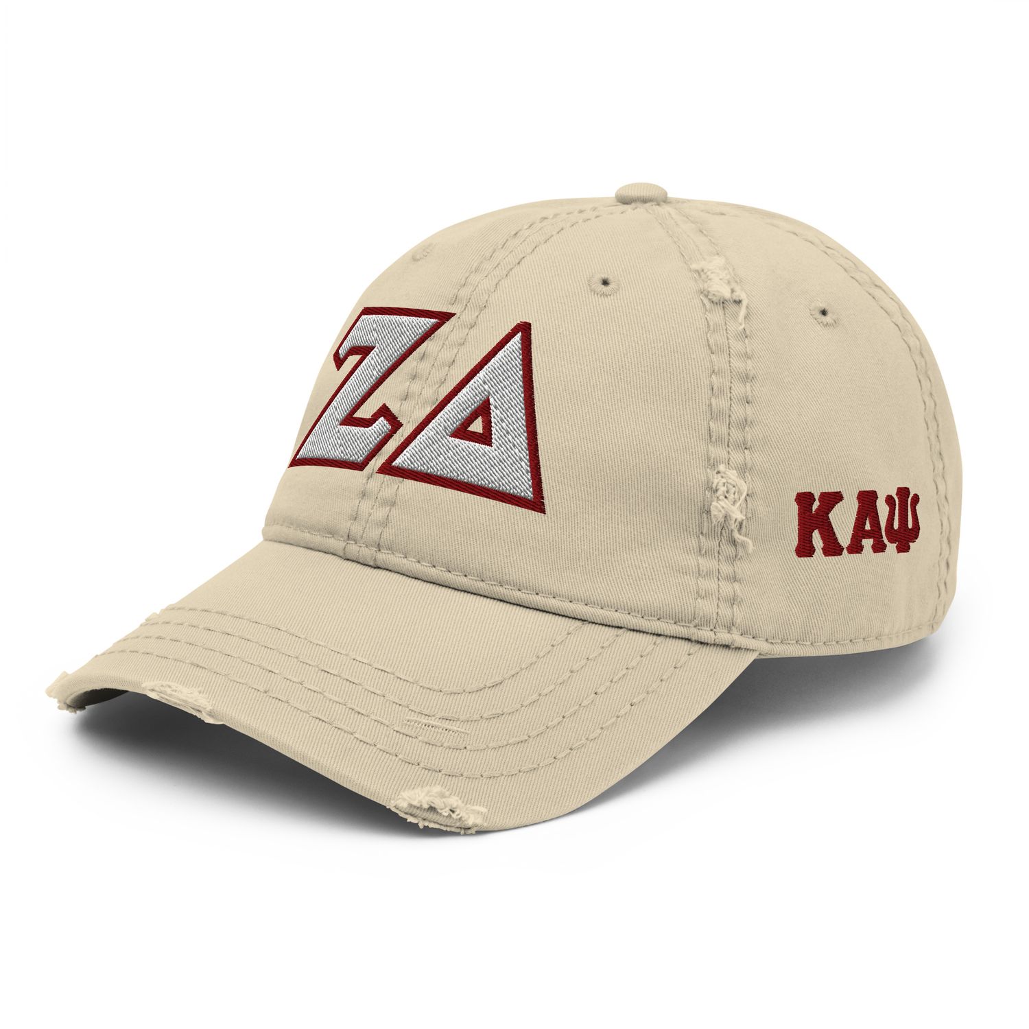 Zeta Delta Distressed Dad Hat