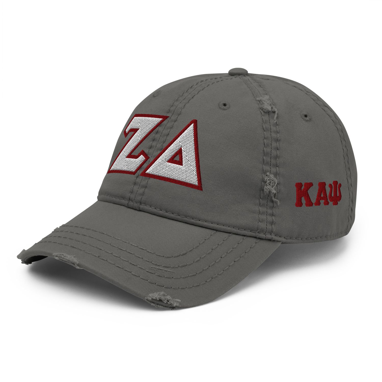 Zeta Delta Distressed Dad Hat