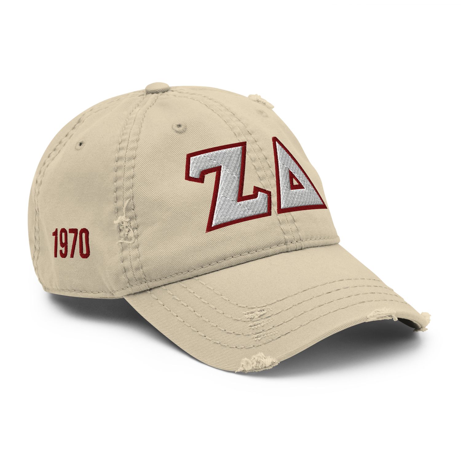 Zeta Delta Distressed Dad Hat