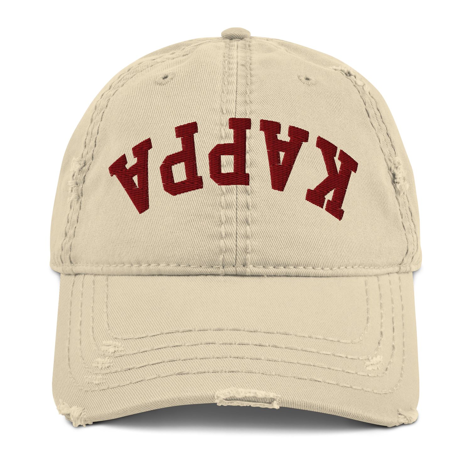 Inverted Kappa Distressed Dad Hat