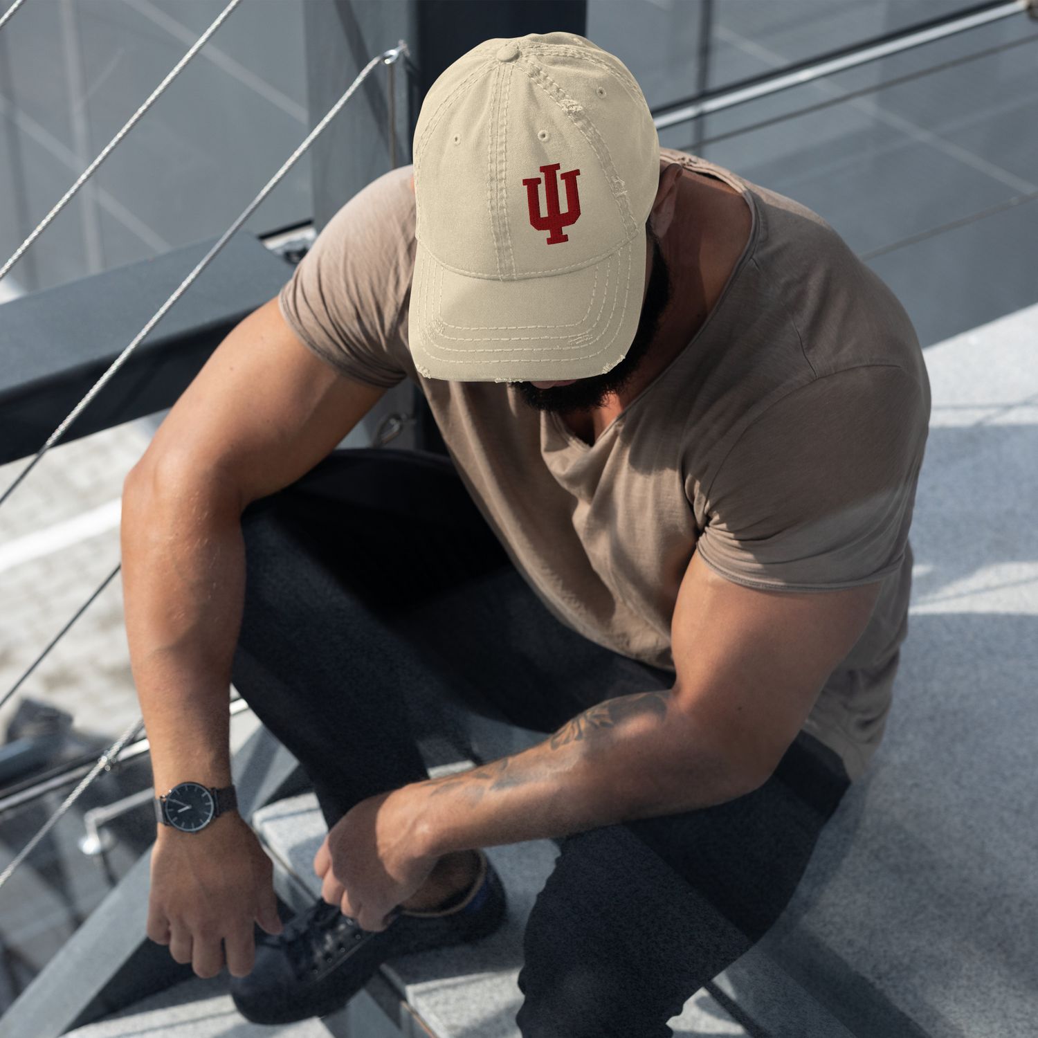 Left Side Kappa Distressed Dad Hat