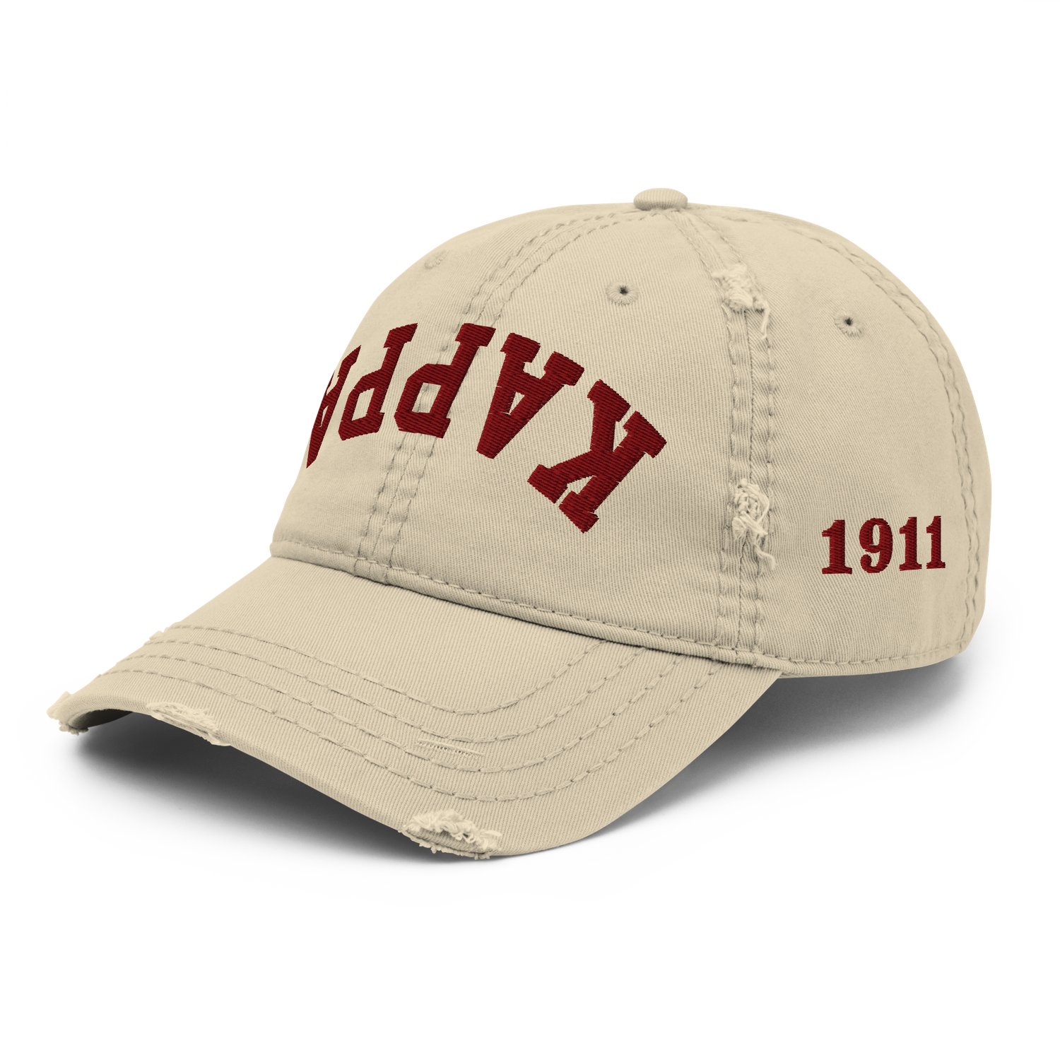 Inverted Kappa Distressed Dad Hat
