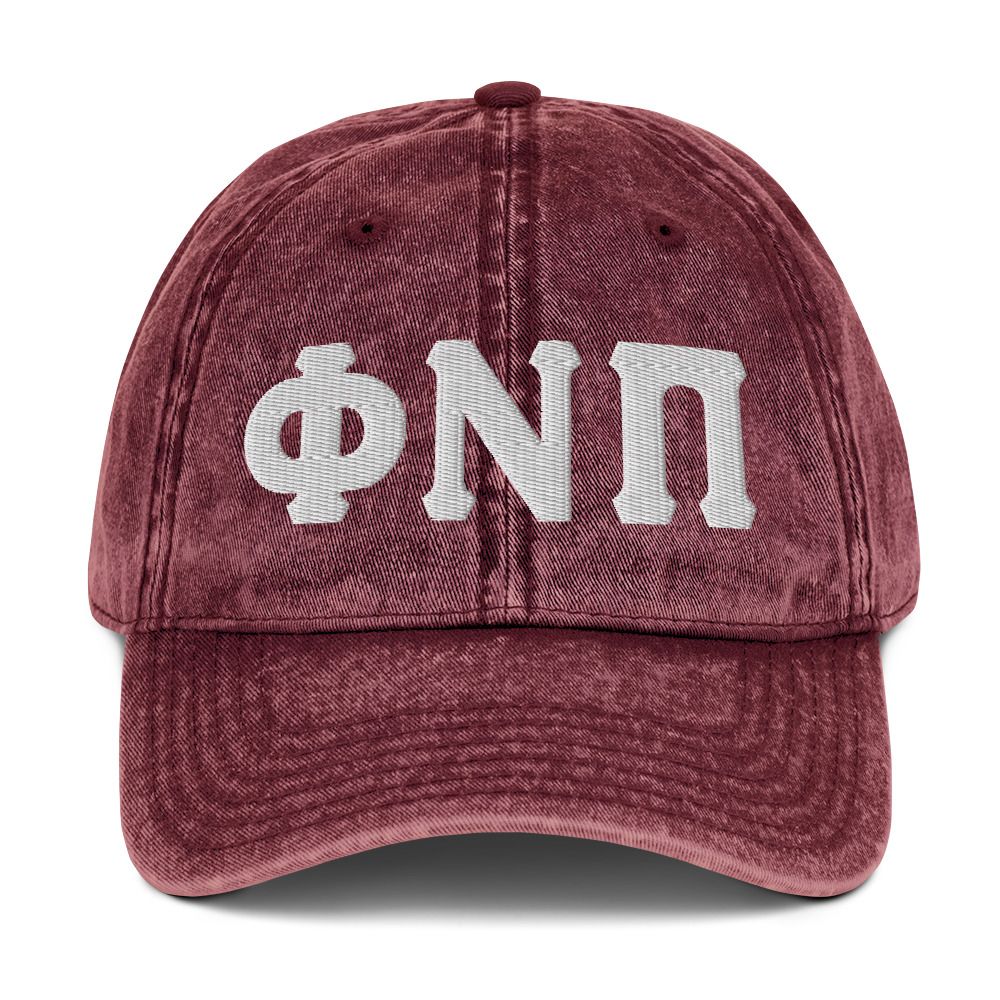 Phi Nu Pi Vintage Cotton Twill Cap